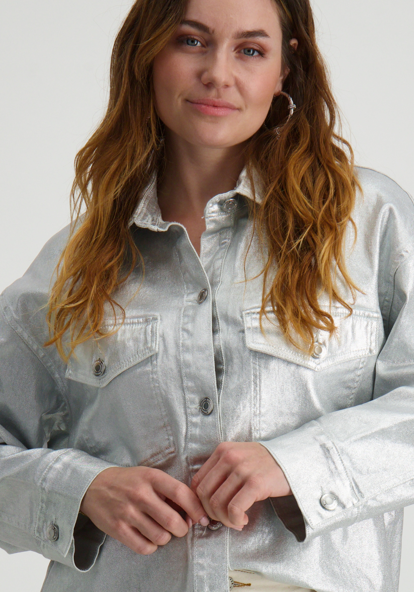 Vero moda Spijkerjas Riva 10323327 Zilver