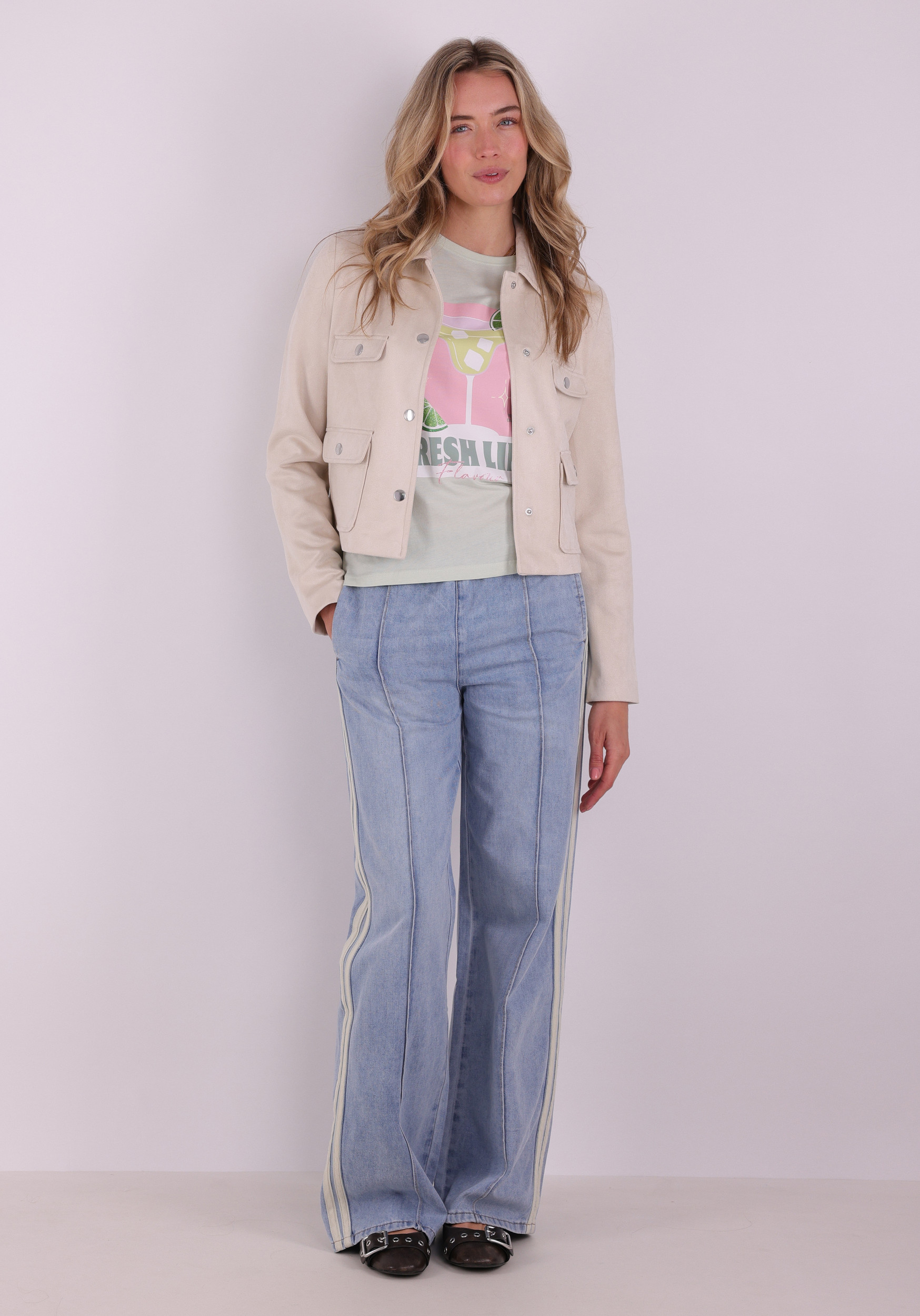 Only T-shirt Kita 15291465 Licht groen