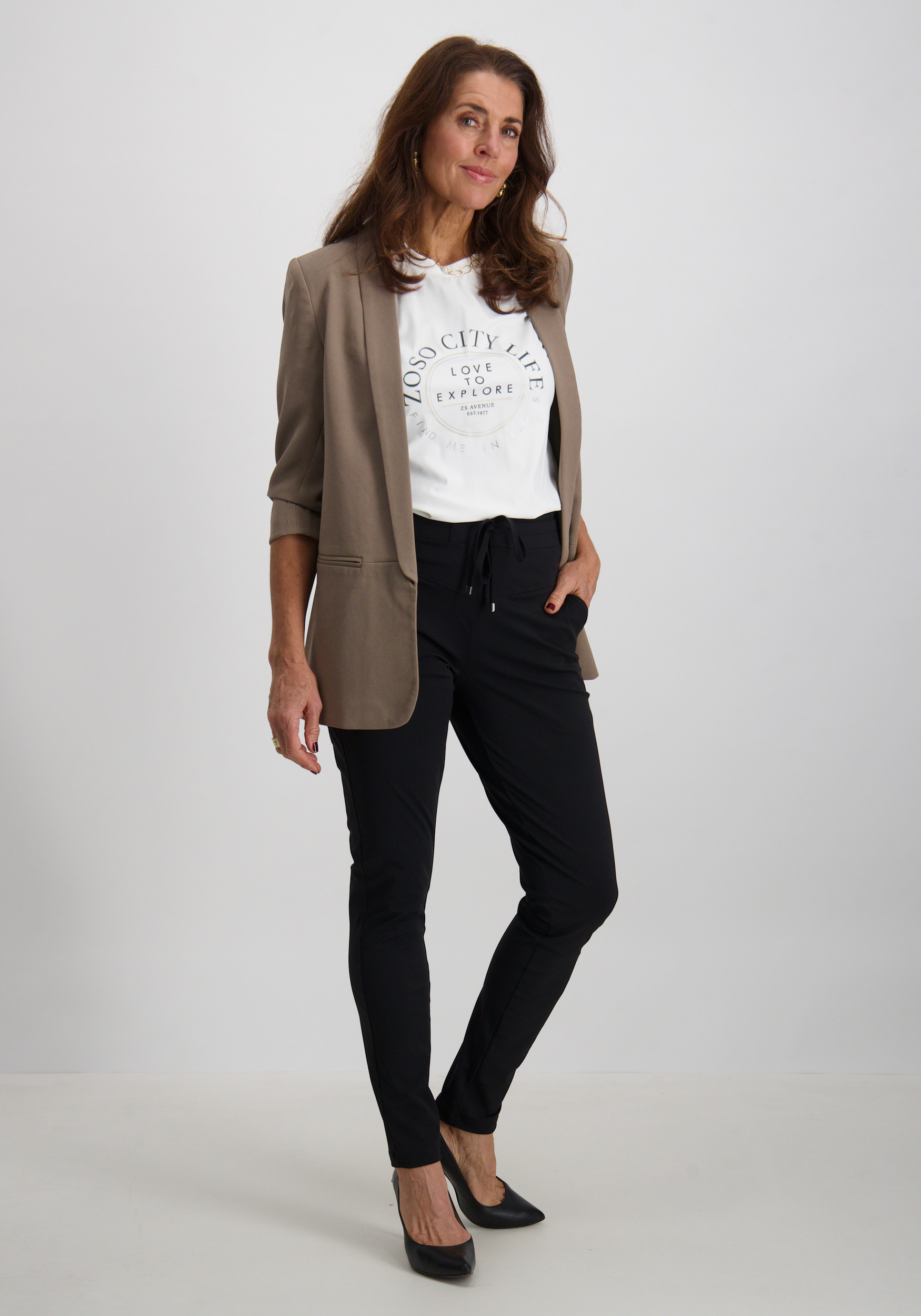 Only Blazer Elly 15197451 Licht bruin