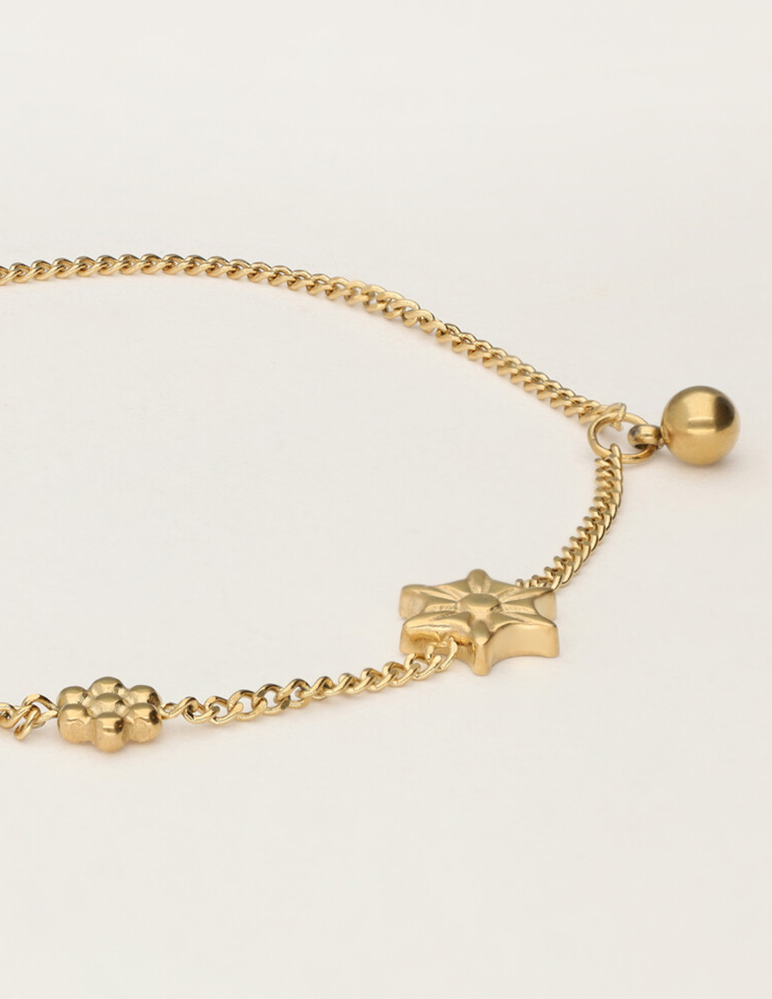 My Jewellery Armband met bloemen MJ12071 Goud