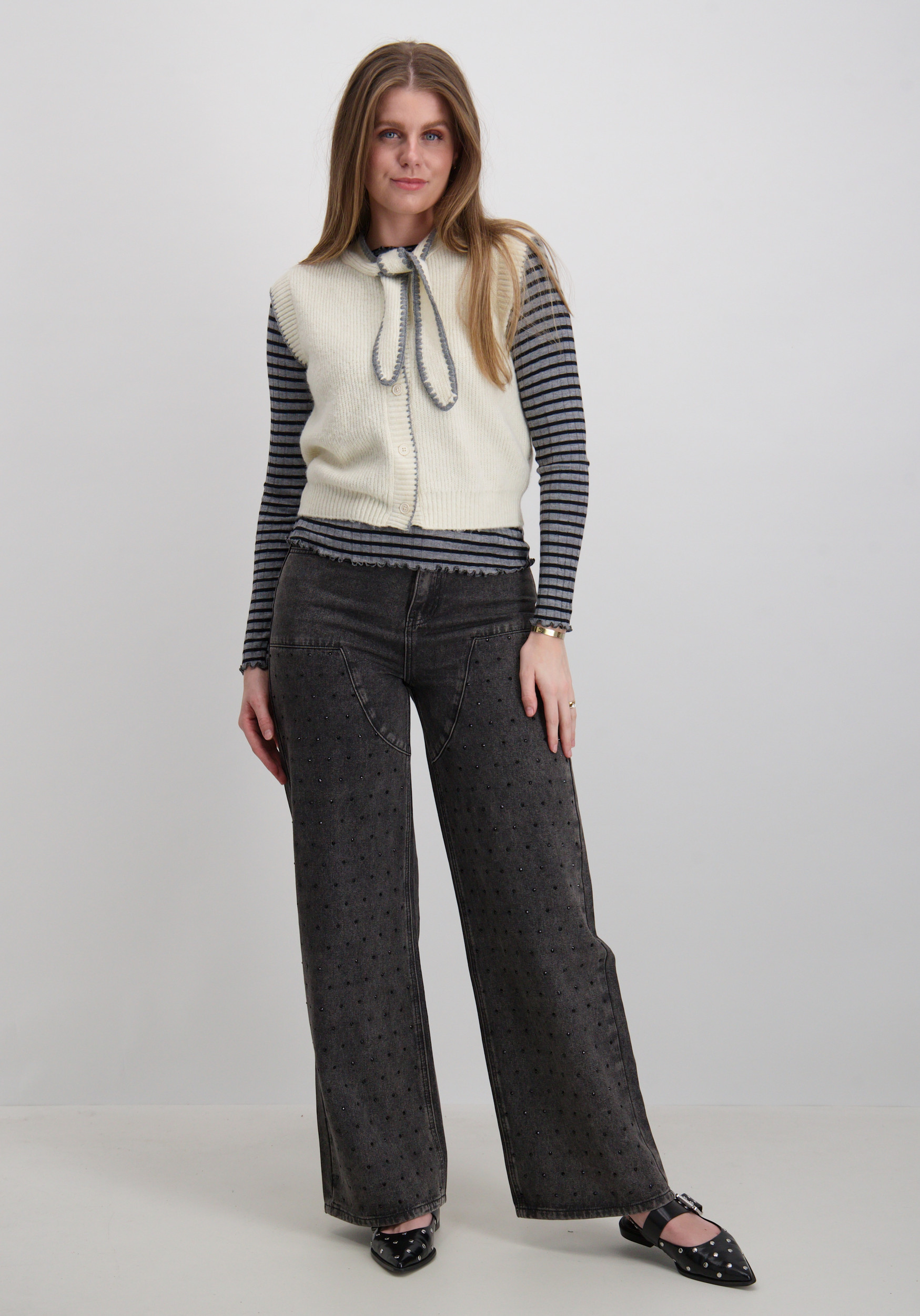 Vila Shirt Rika 14107470 Midden grijs