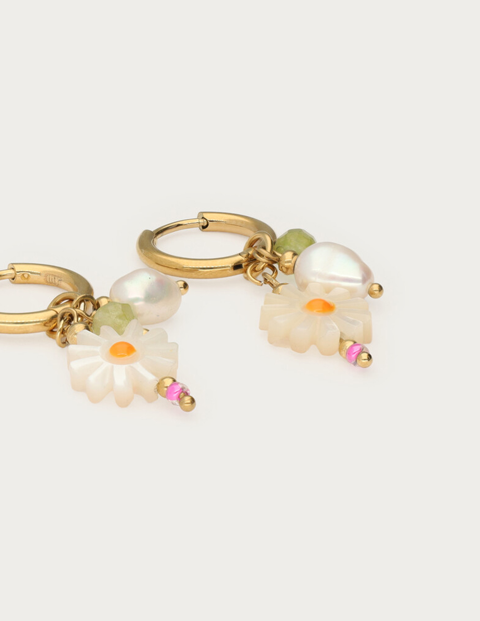My Jewellery Botanical oorringen met bloemen MJ15443 Goud