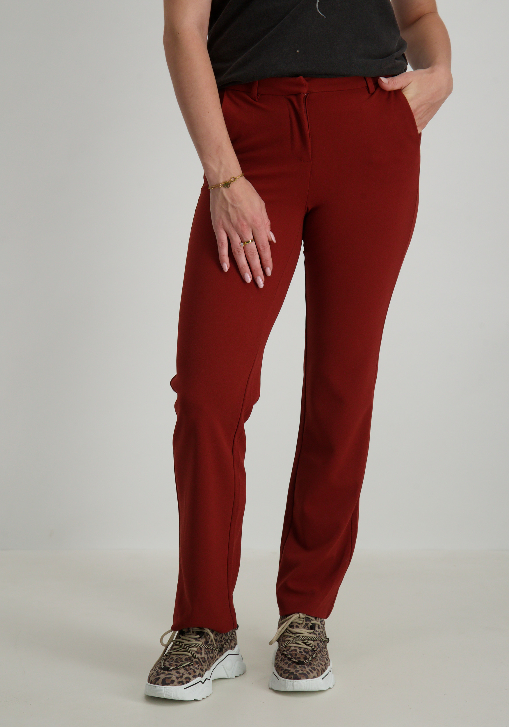 Vero moda Broek Zamira 10255128 Steenrood