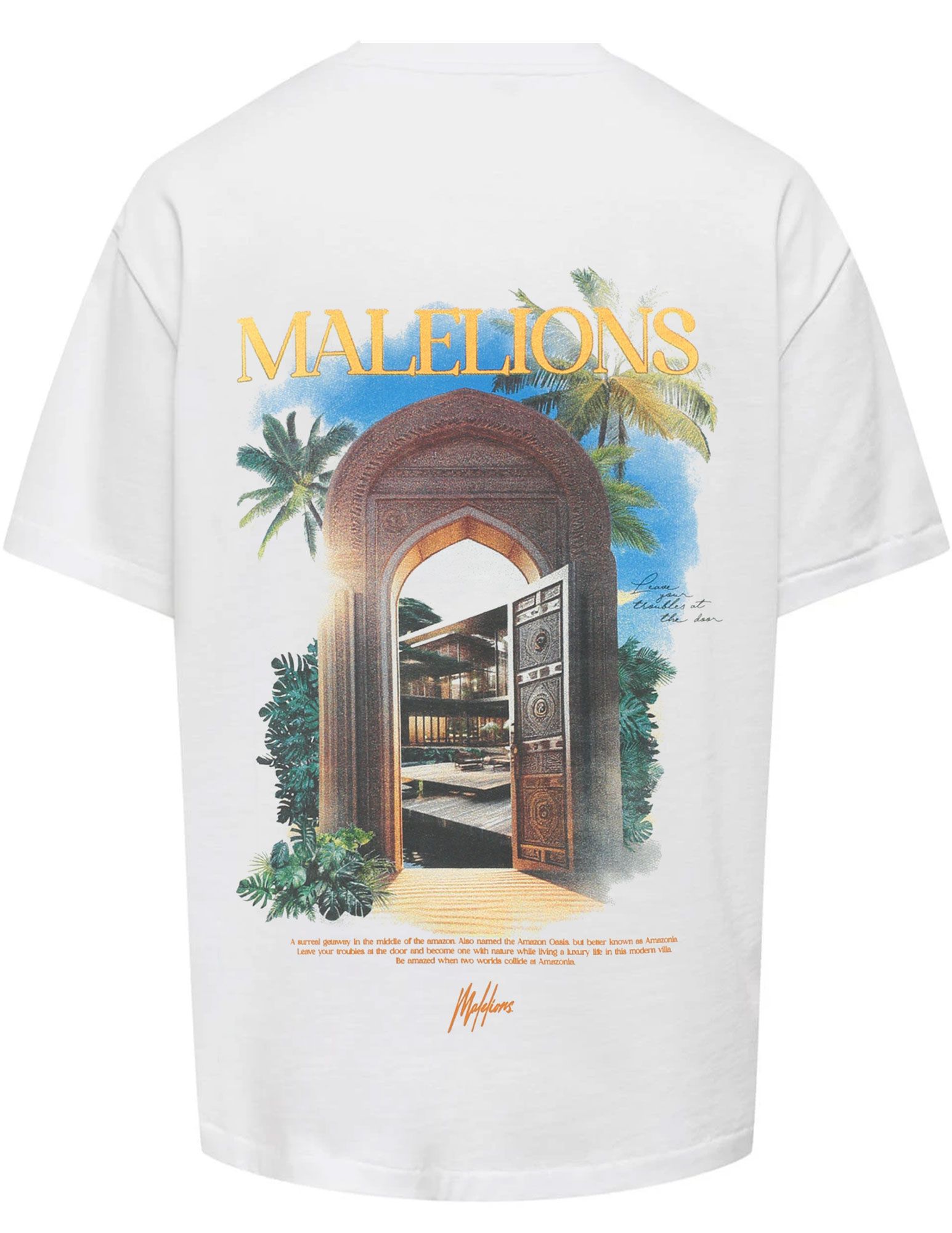 Malelions T-shirt Amazon MM2-SS25-39 Wit
