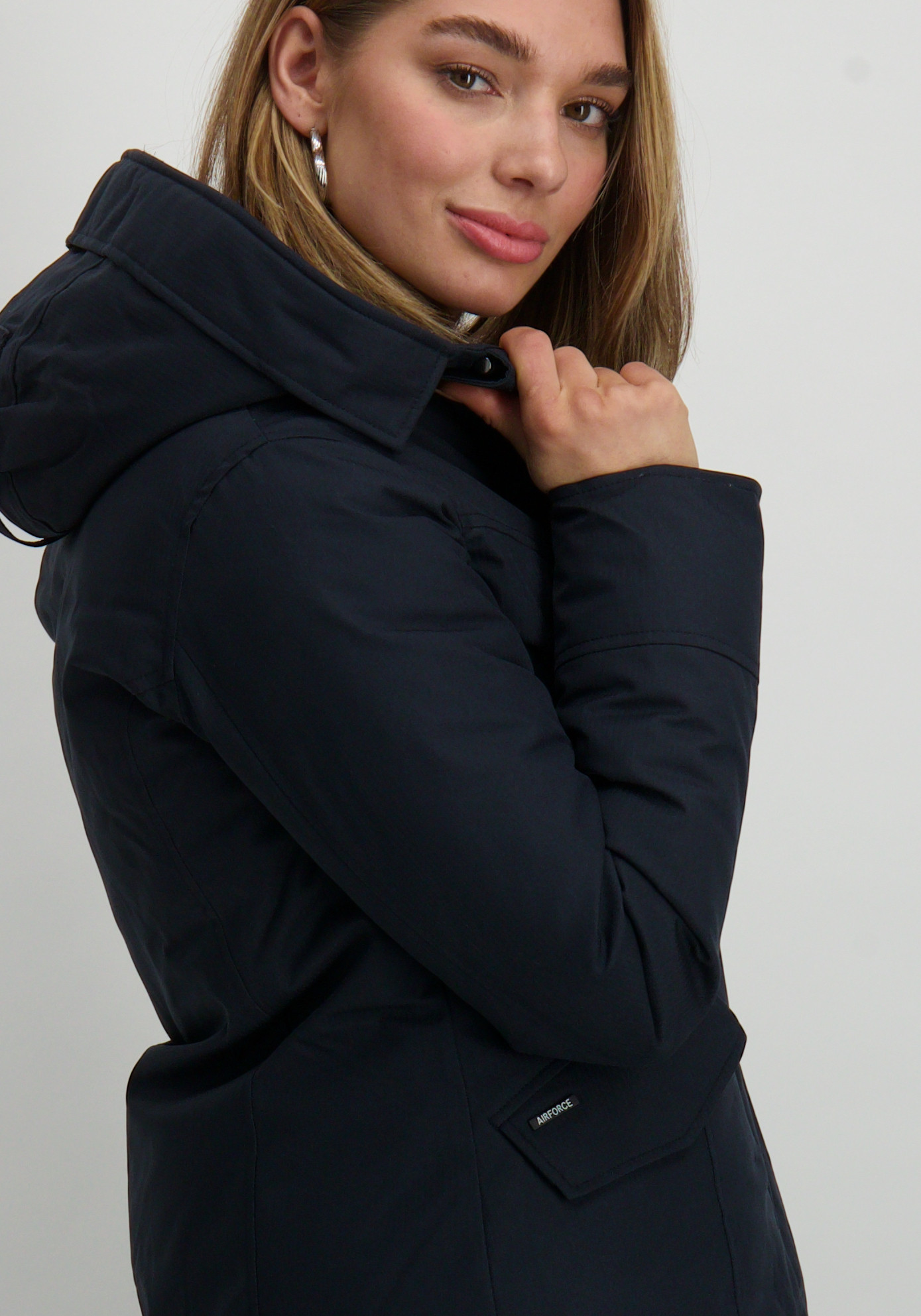 AIRFORCE Winterjas 2 pocket parka HRW0434 Donker blauw