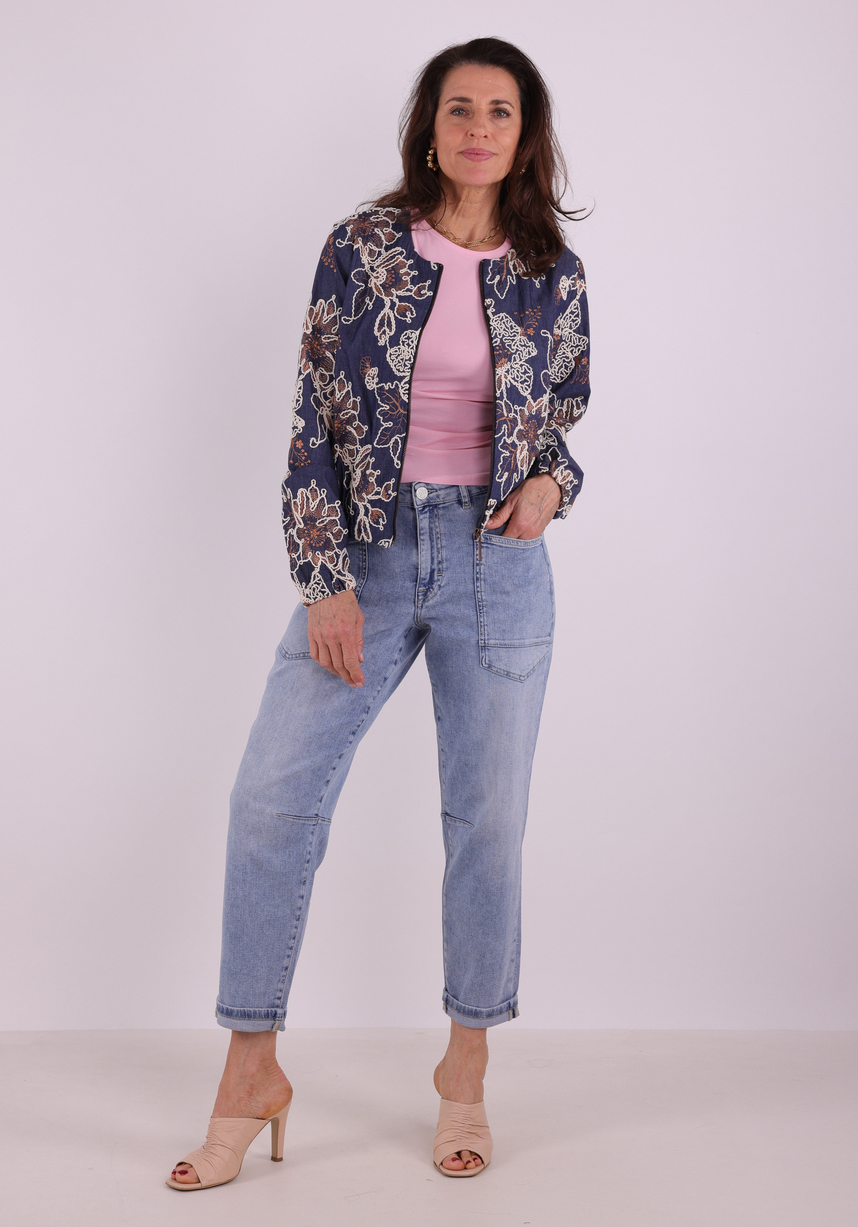 Geisha Bomberjacket 65123-20 Raf blauw