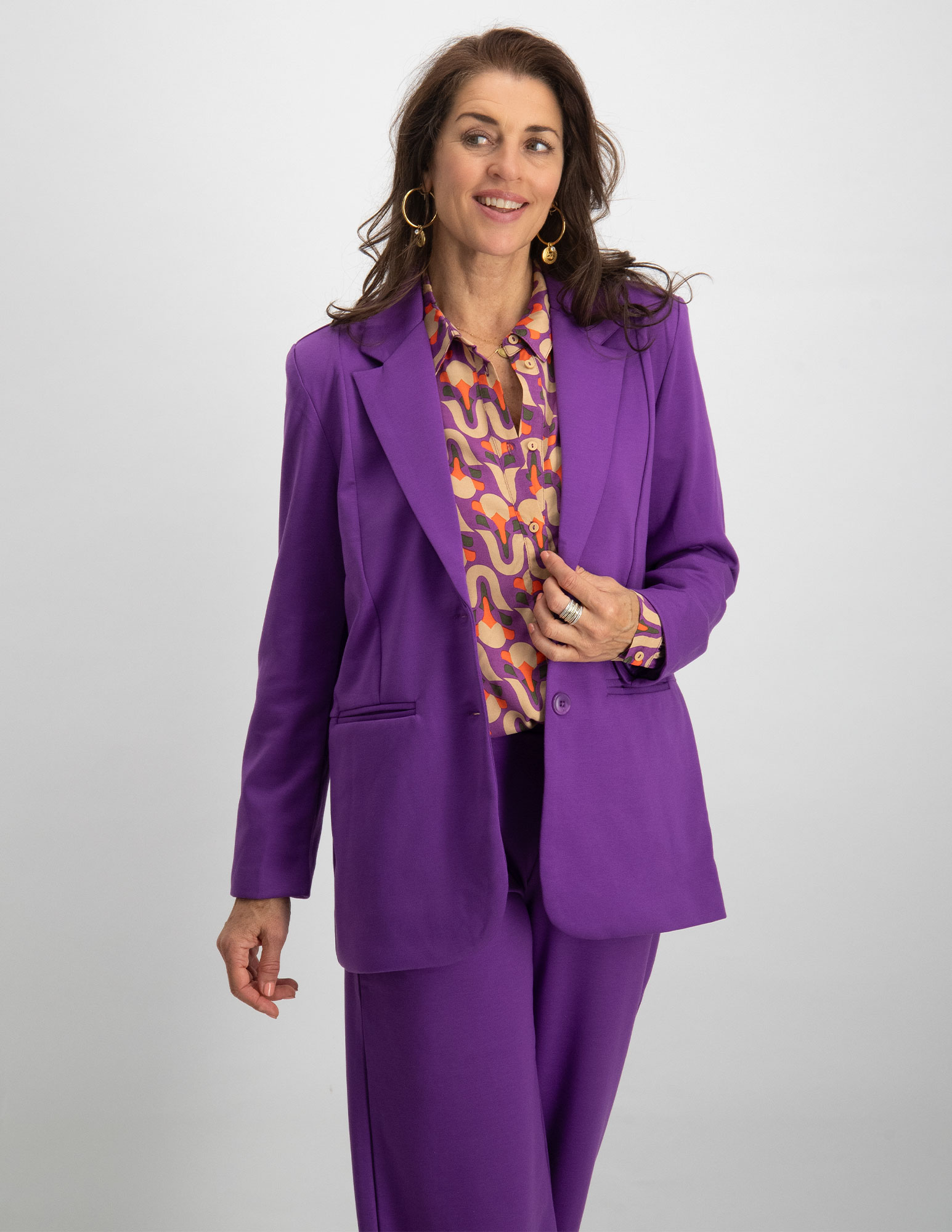 Ichi Oversized blazer Kate 20118123 Paars
