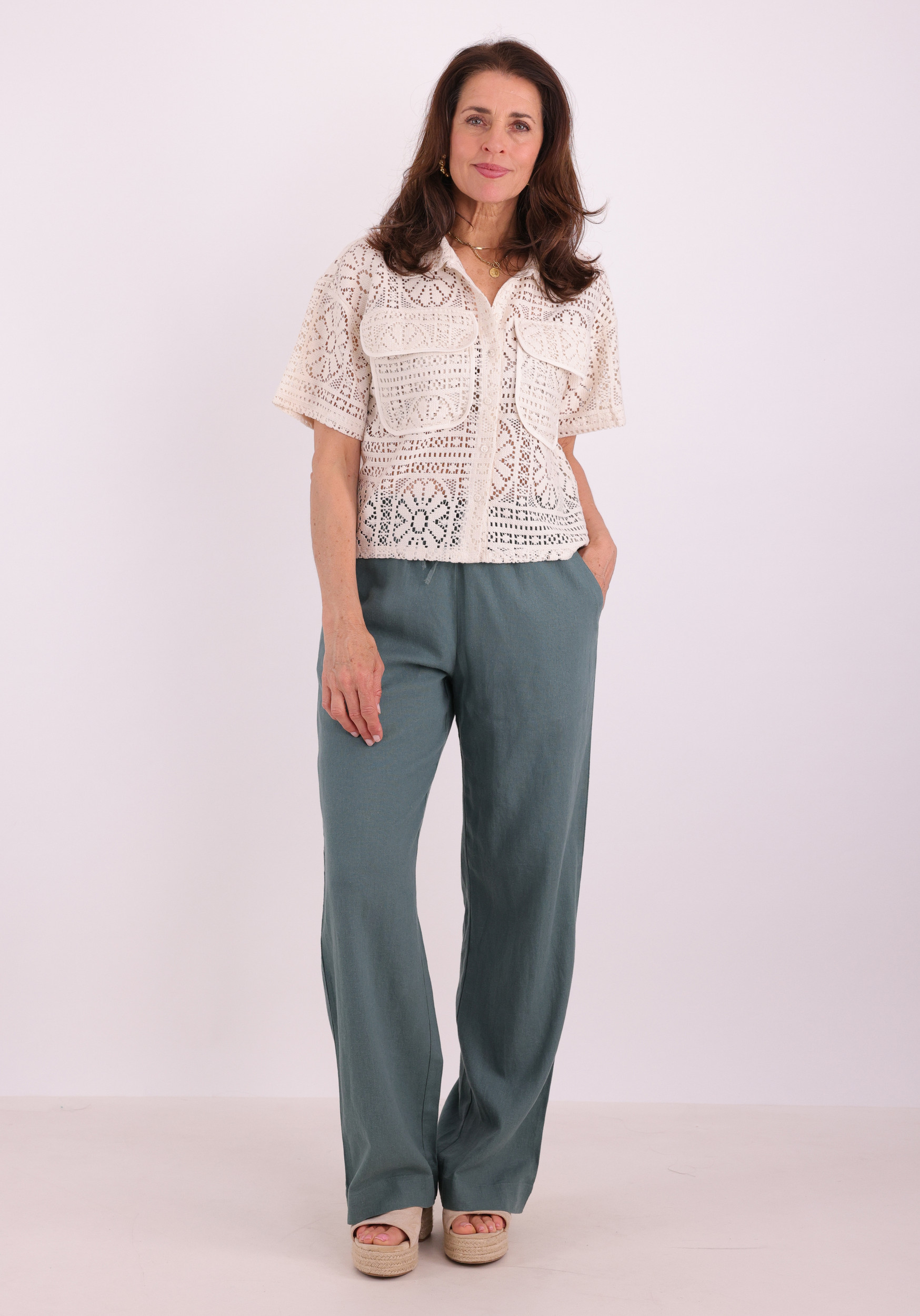 FREE|QUENT Broek Lava 127405 Donker groen