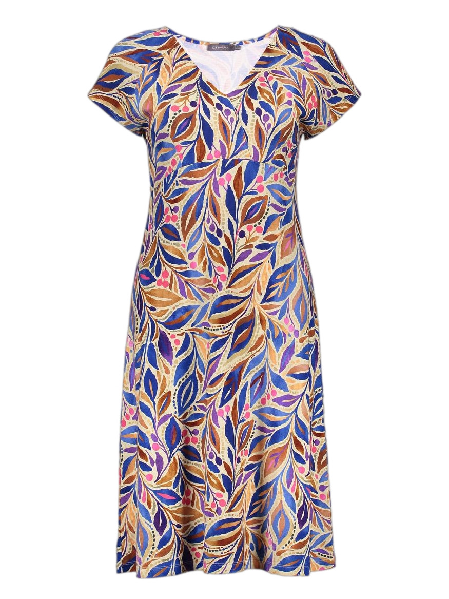 Geisha Jurk all-over print 67424-60 JUNE Kobalt