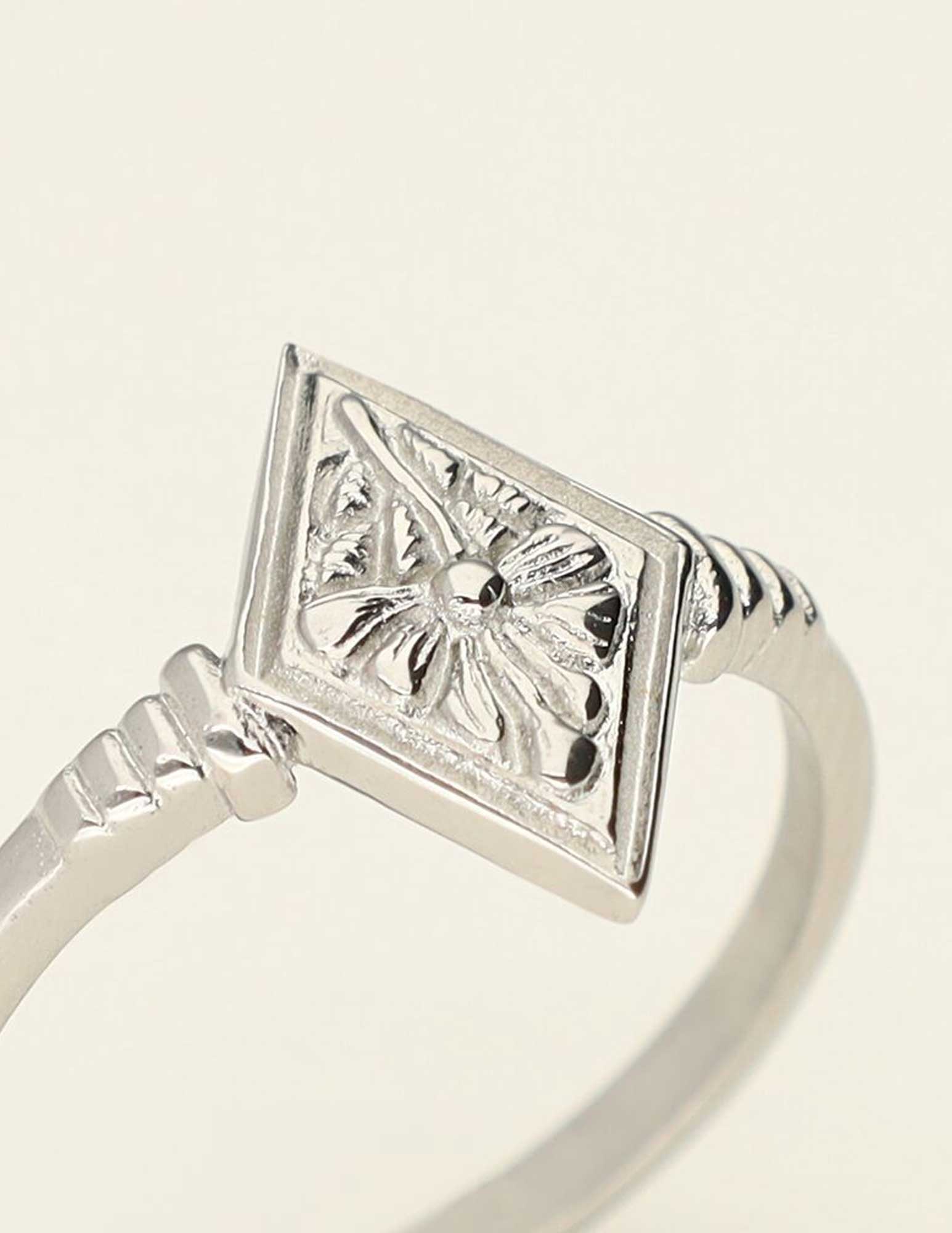 My Jewellery Universe geruite ring MJ09528 Zilver