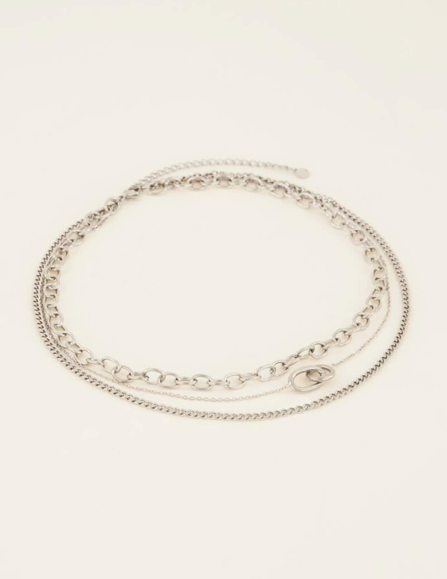 My Jewellery Ketting 3 lagen MJ07693 Zilver