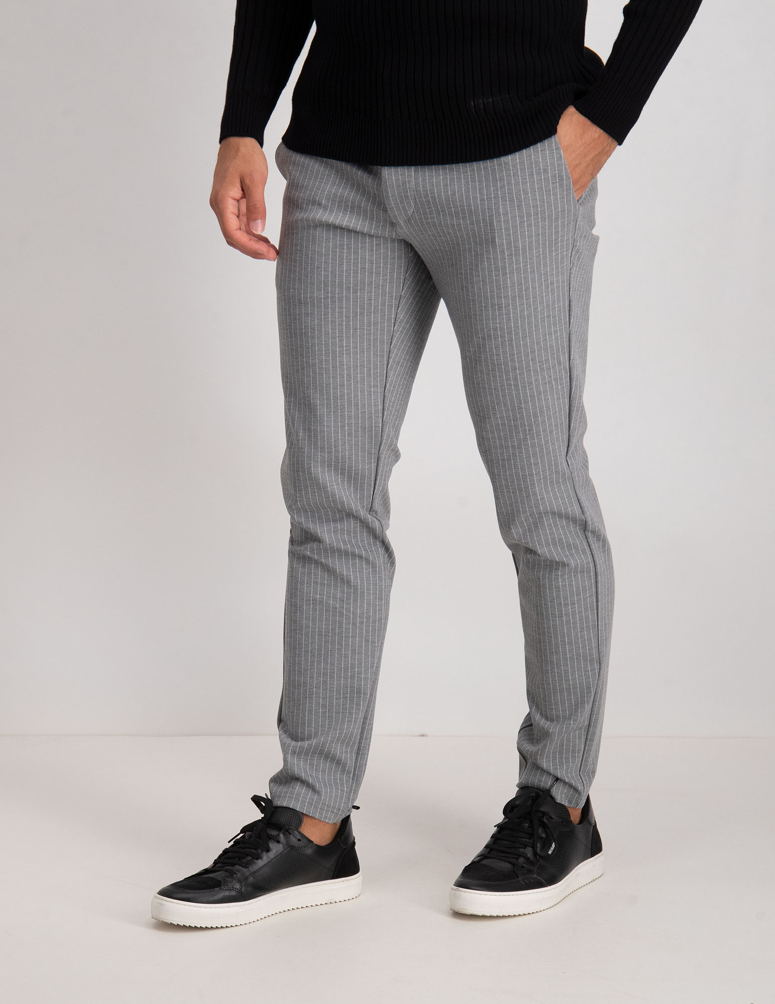 ONLY & SONS Mark Pants gestreept 22013727 Licht grijs