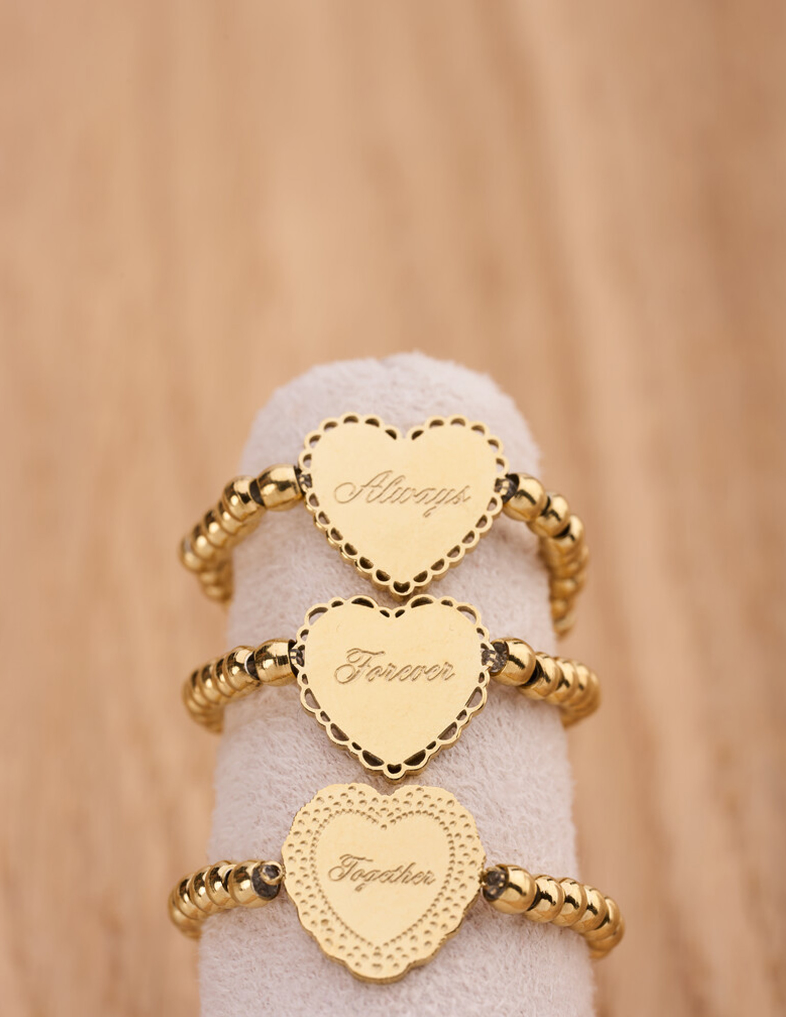 My Jewellery Love stretch ring hartje "Together" MJ15248 Goud