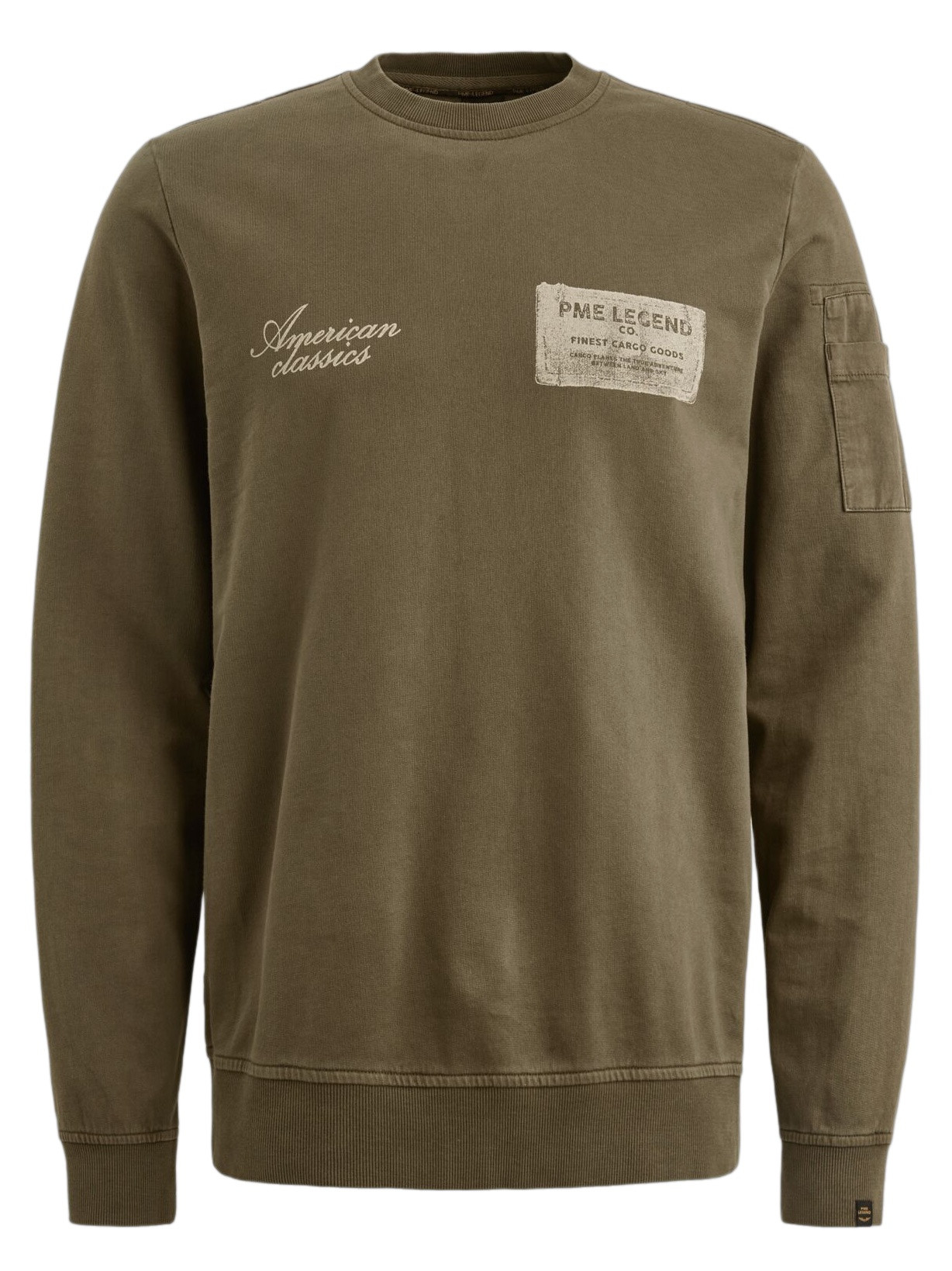 PME Legend Sweater PSW2602482 Midden groen