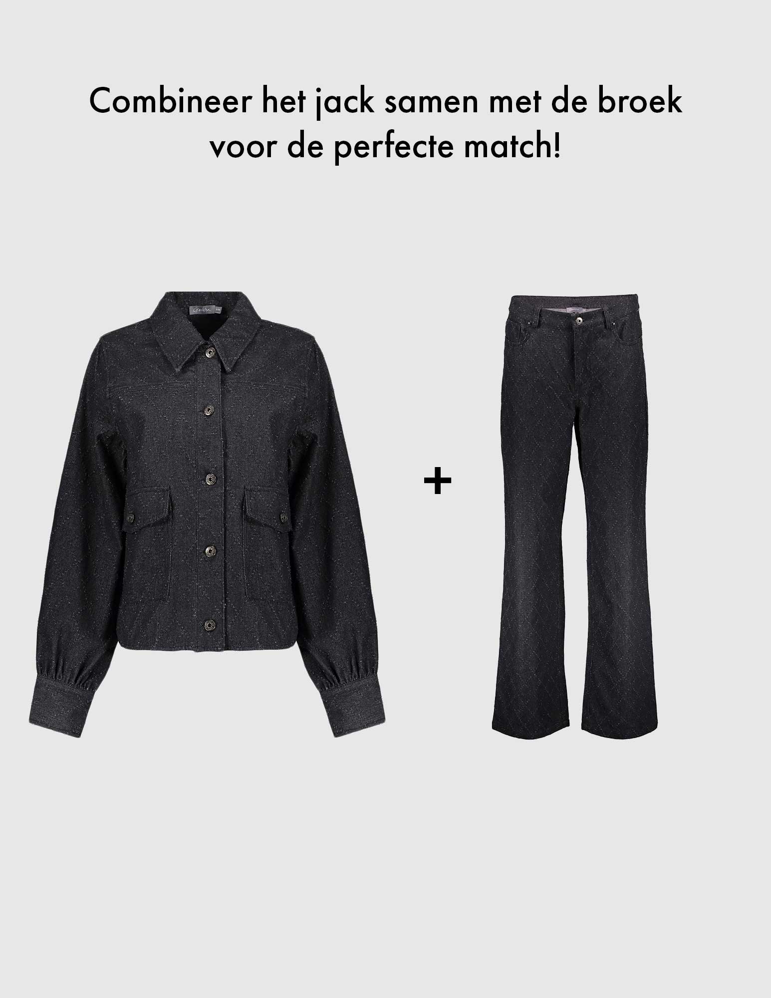 Geisha Jacket met textuur 45860-14 Donker Grijs