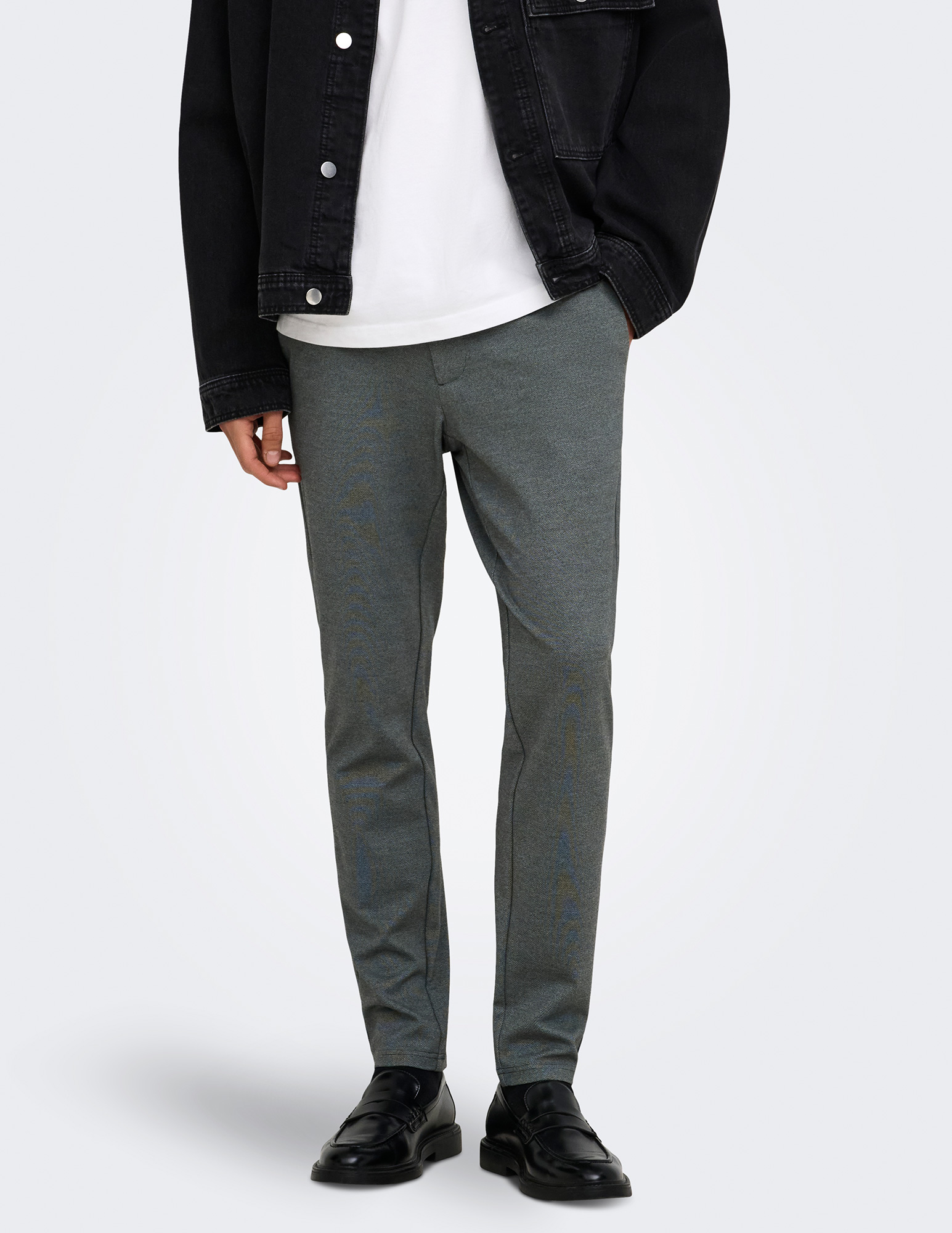 ONLY & SONS Mark pants herringbone 22022911 Midden grijs