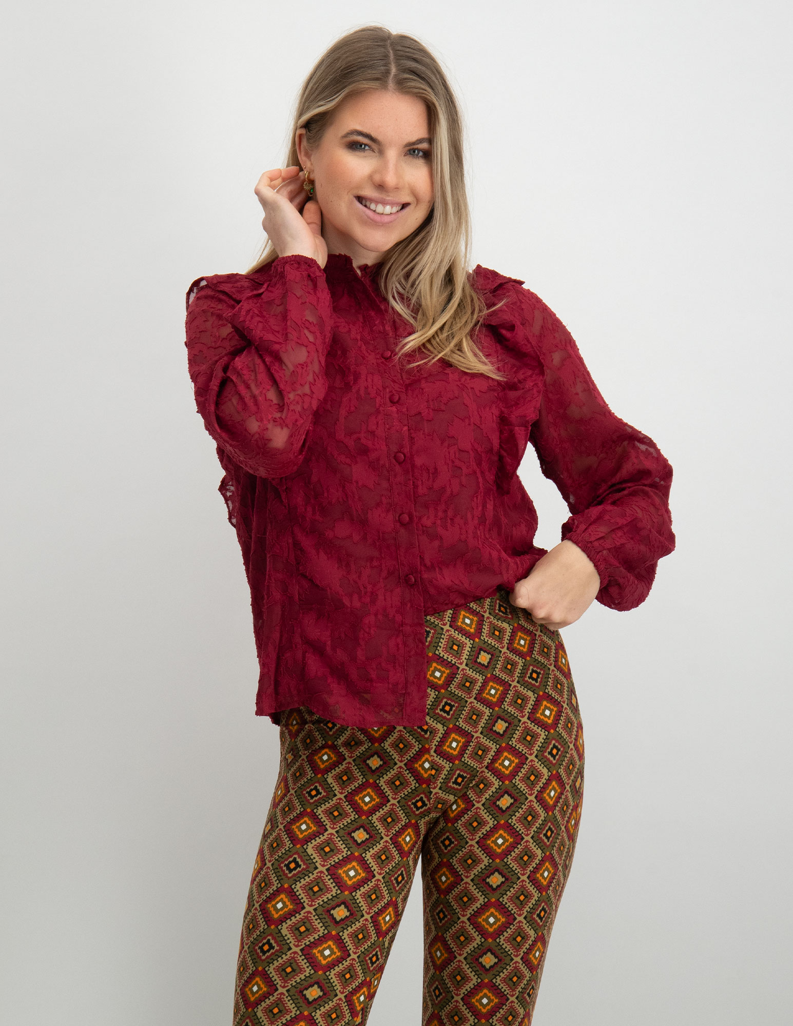 Lofty Manner Blouse Mave Bordeaux