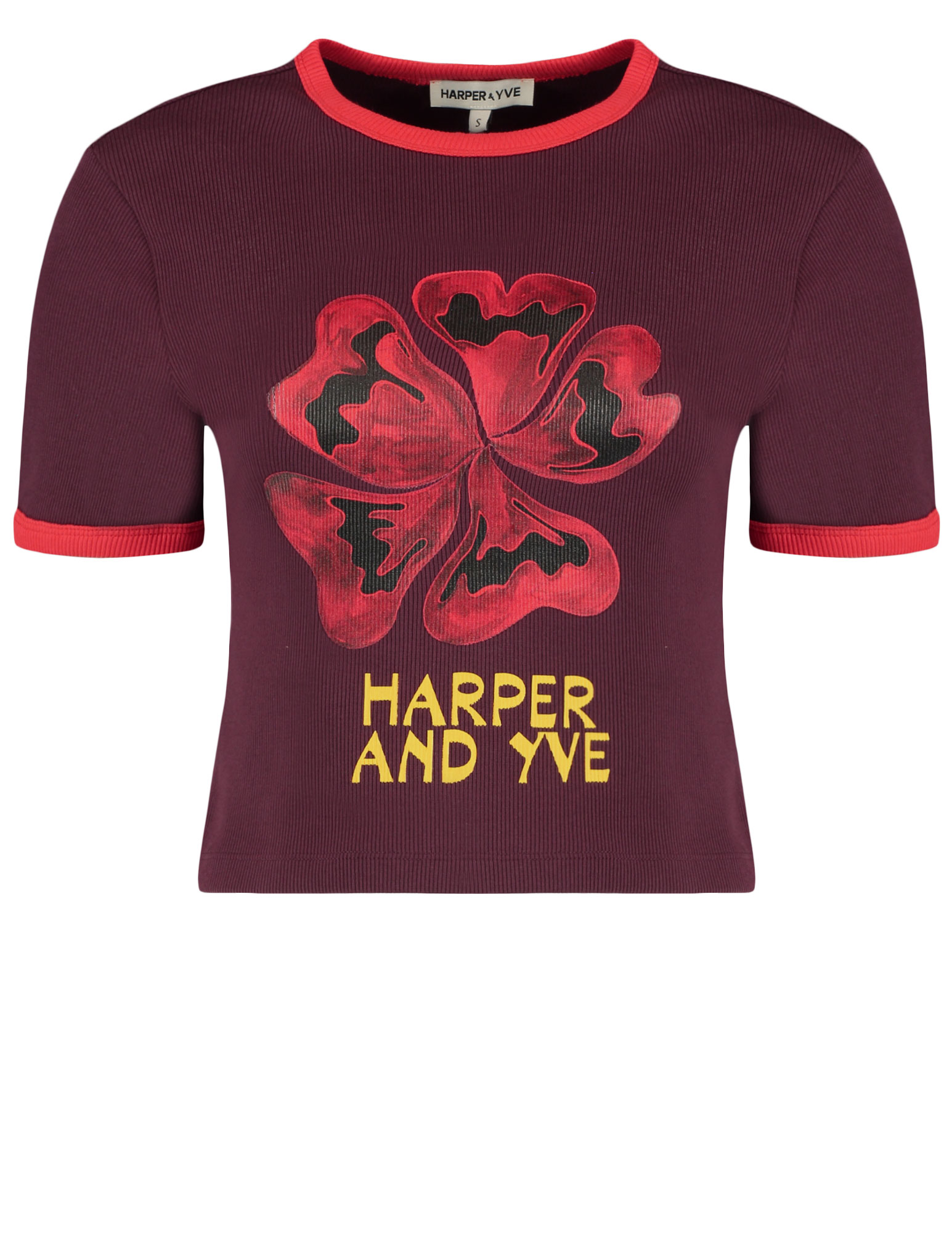 Harper & Yve T-shirt Desert flower SS6Y305 Donker Paars