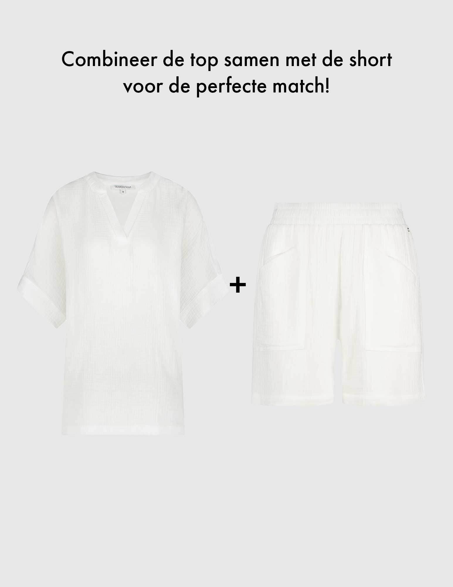 Tramontana Korte broek Q09-16-101 Wolwit-ecru