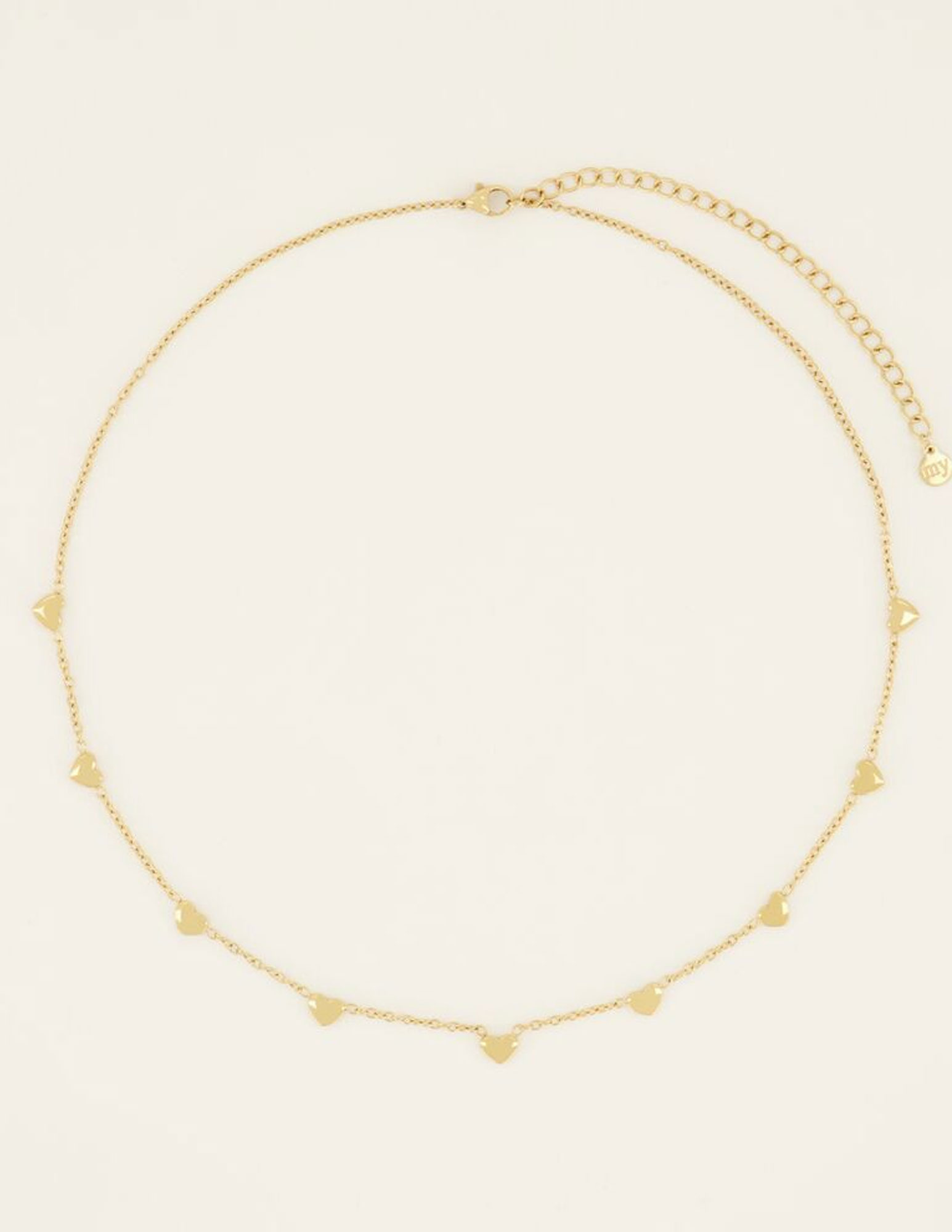 My Jewellery Ketting met hartjes MJ07639 Goud