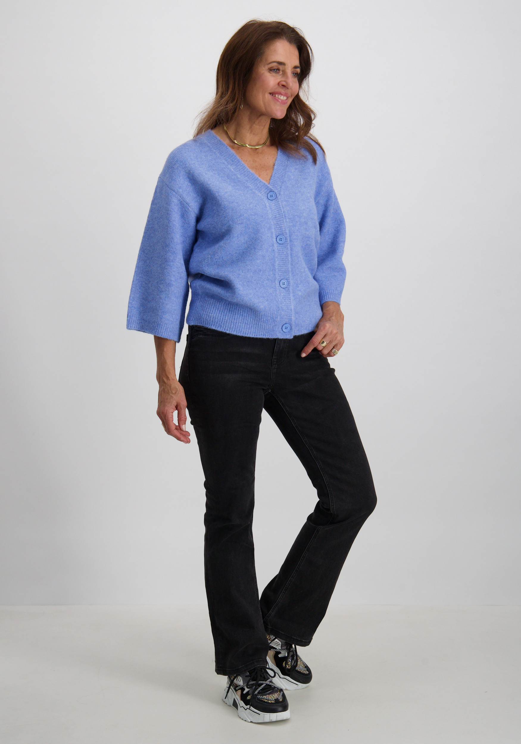 Geisha Vest met korte mouwen 54532-14 Licht blauw