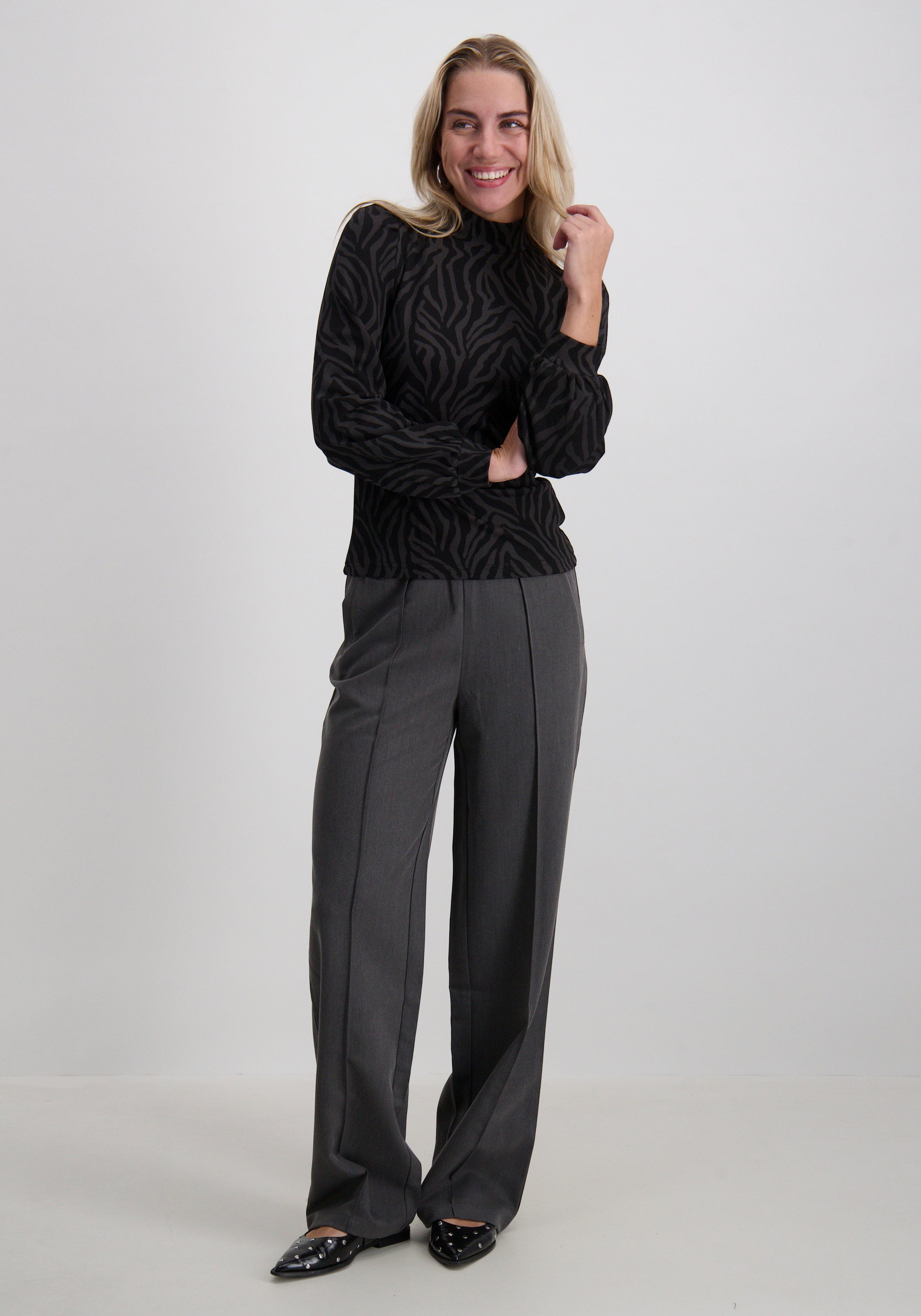 Harper & Yve Broek Viana AW25P110 Donker Grijs