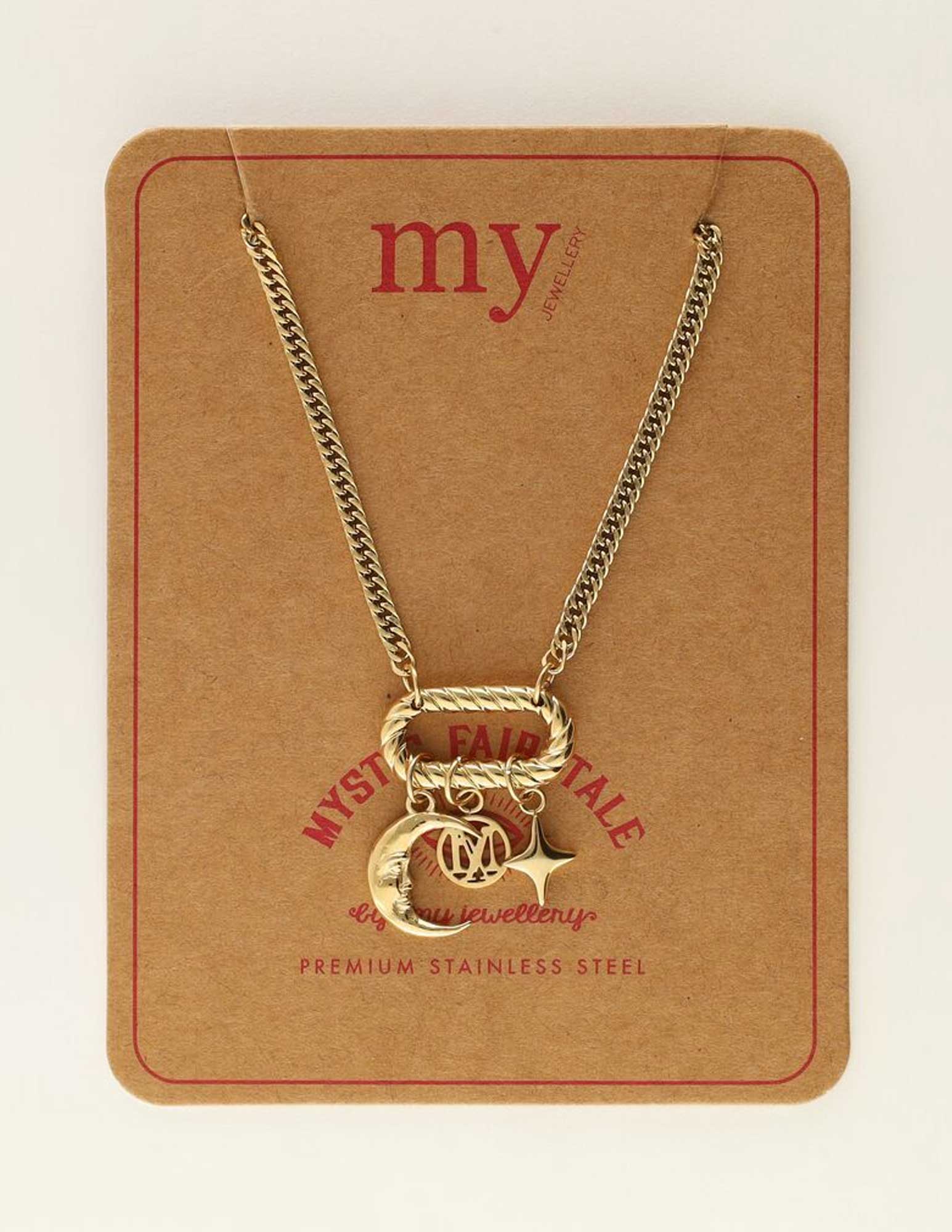 My Jewellery Mystic ketting met kleine bedels MJ09426 Goud