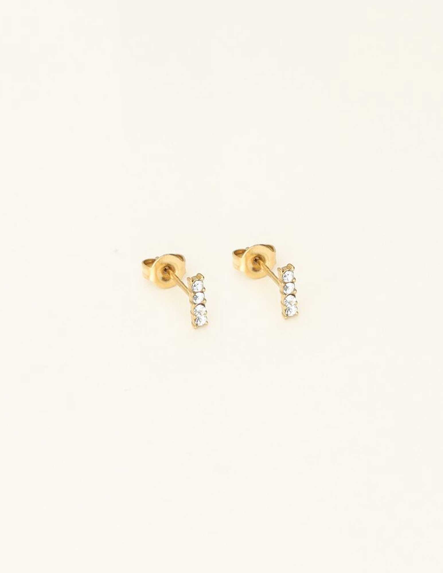 My Jewellery Studs met 4 strass steentjes MJ08522 Goud