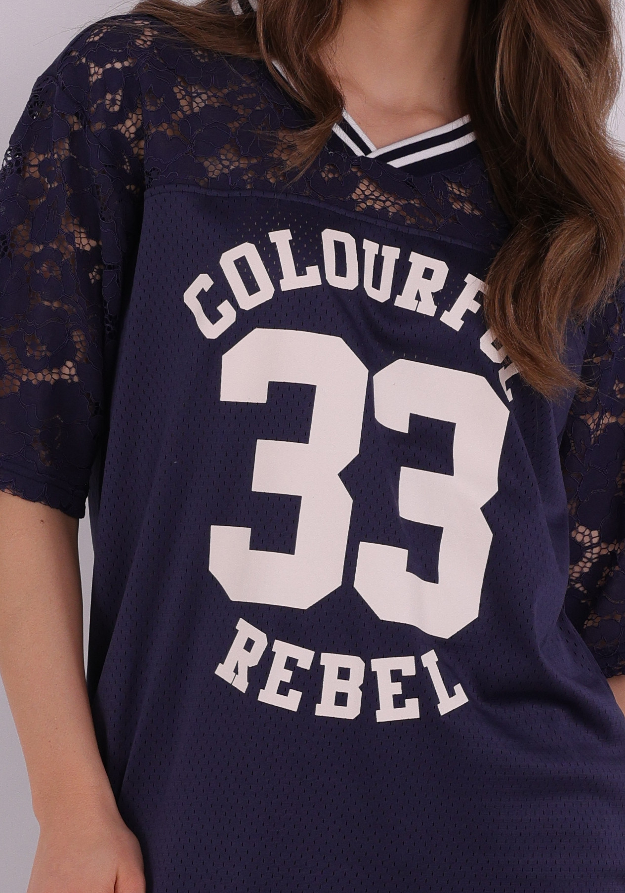 Colourful Rebel T-shirt Tayla 33 lace WT217629 Marine