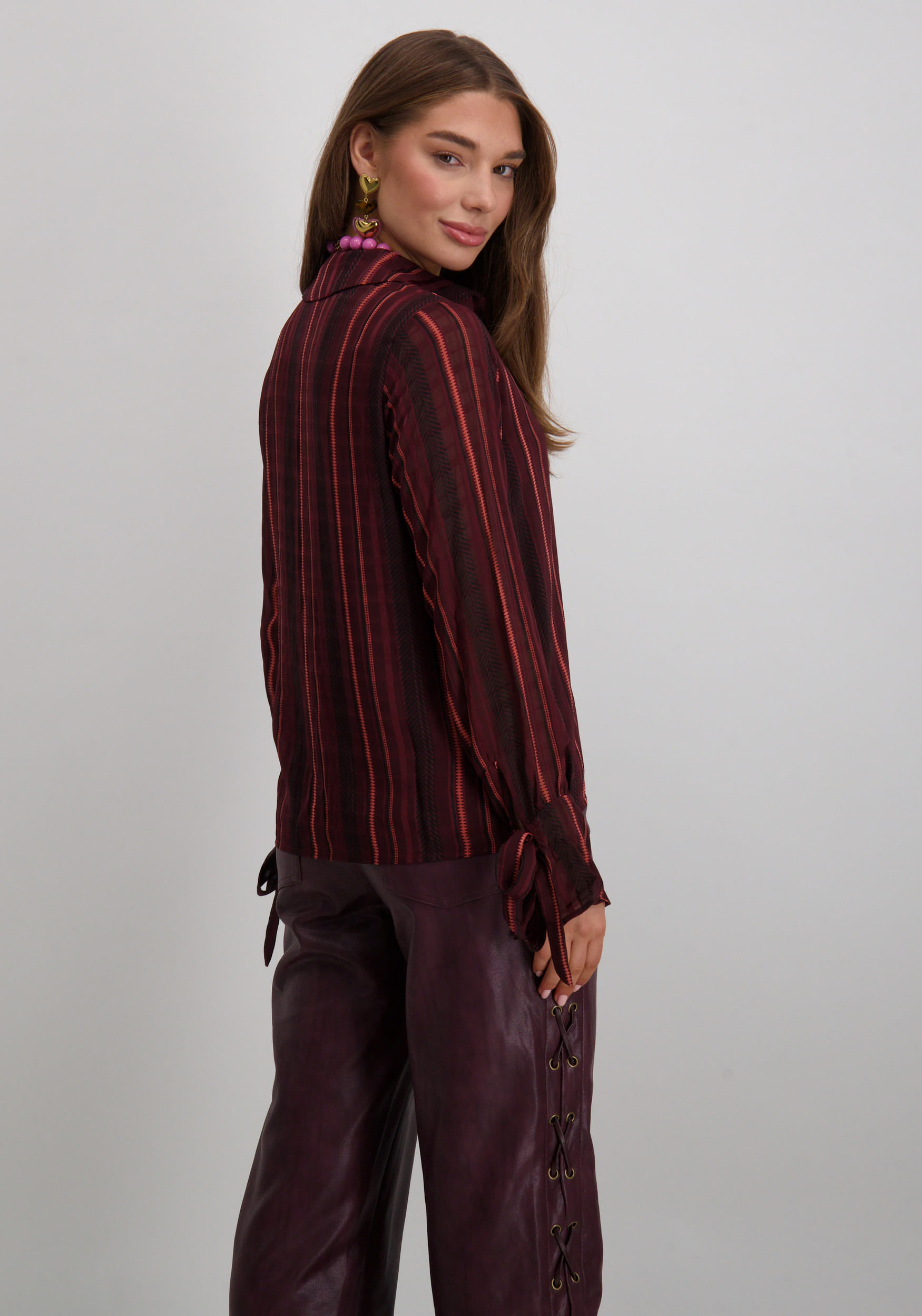 Lofty Manner Blouse Mette QK08 Bordeaux