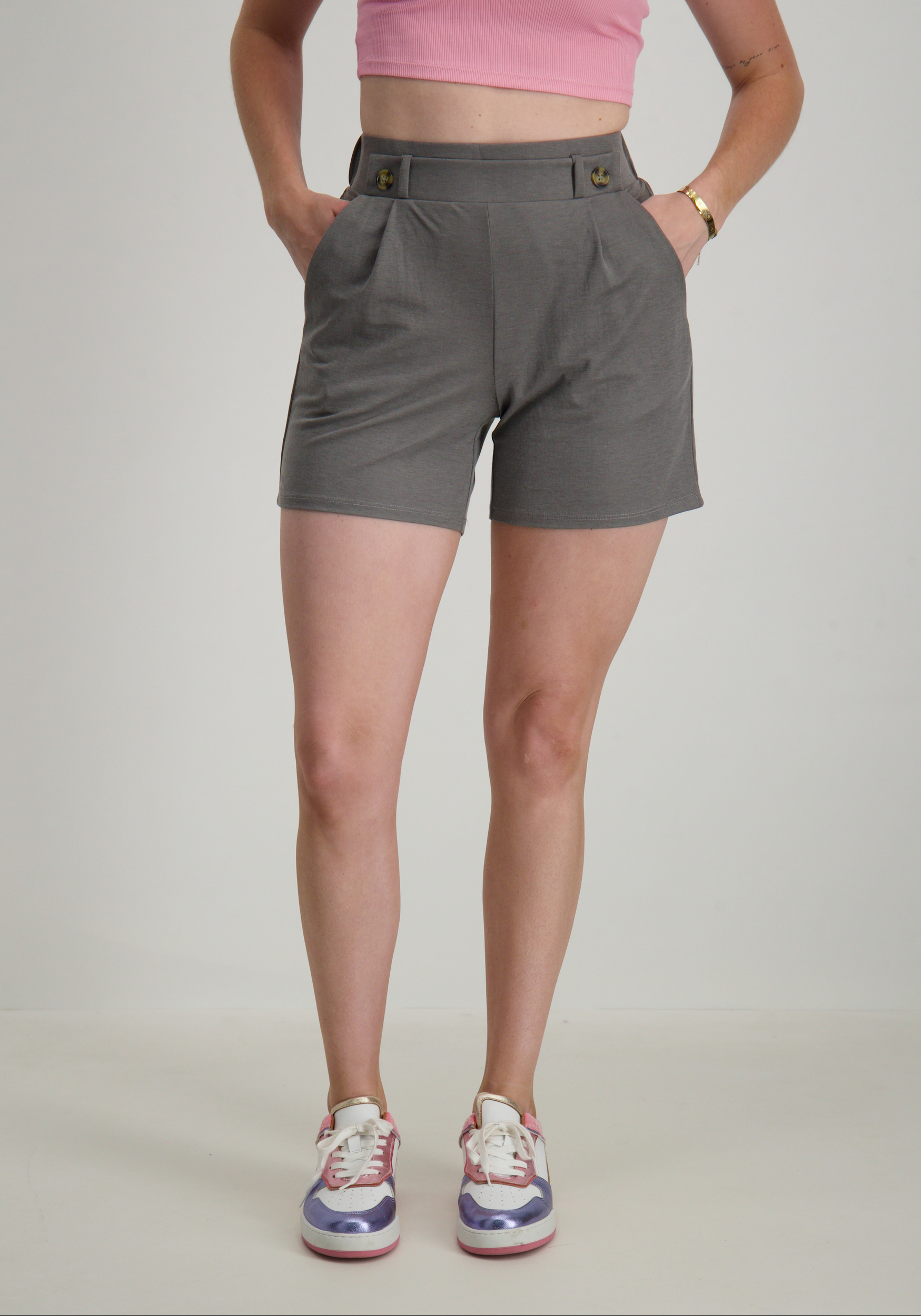 Jacqueline de jonge Korte broek Birdie geggo 15320995 Midden grijs