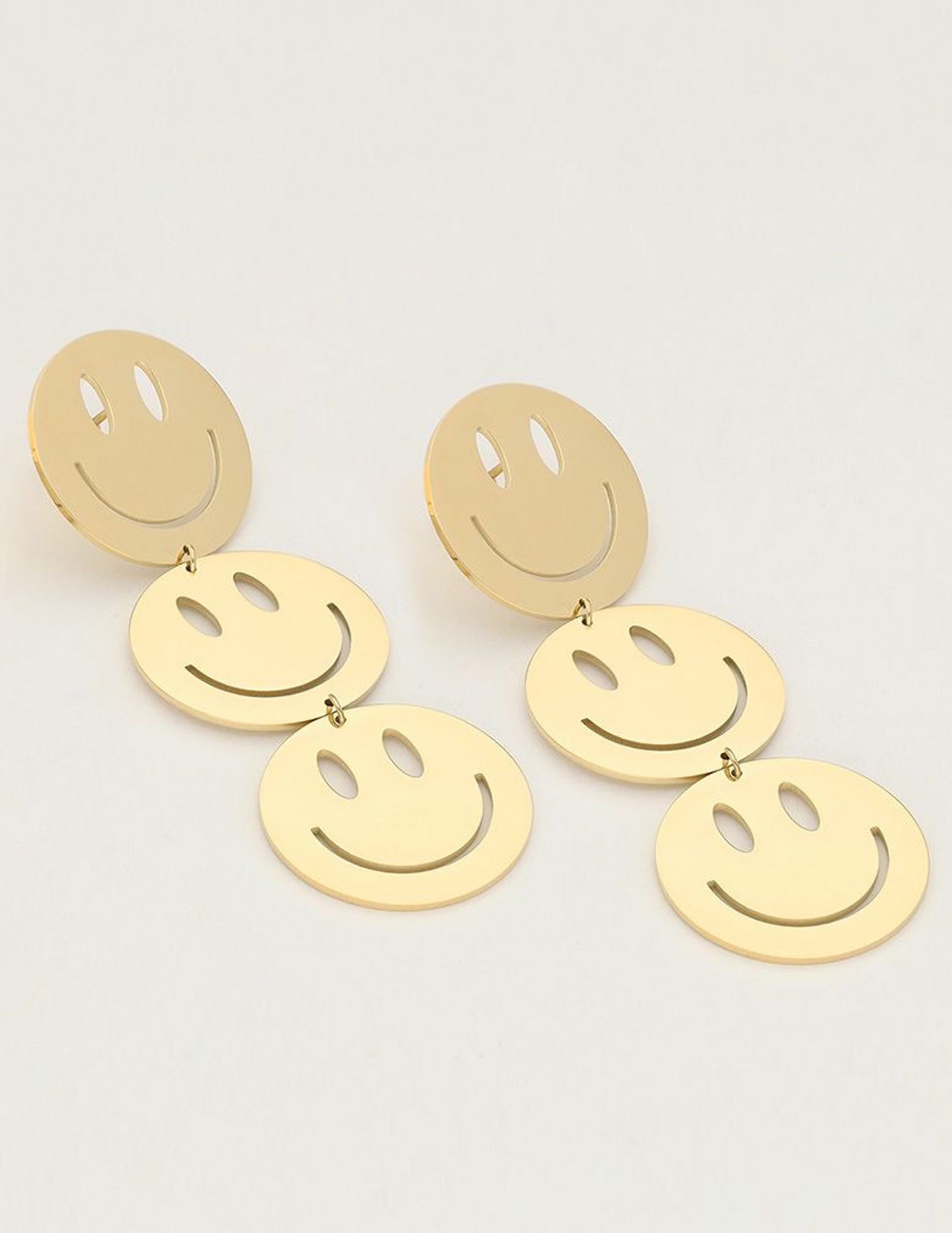My Jewellery Oorbellen smiley groot MJ10161 Goud