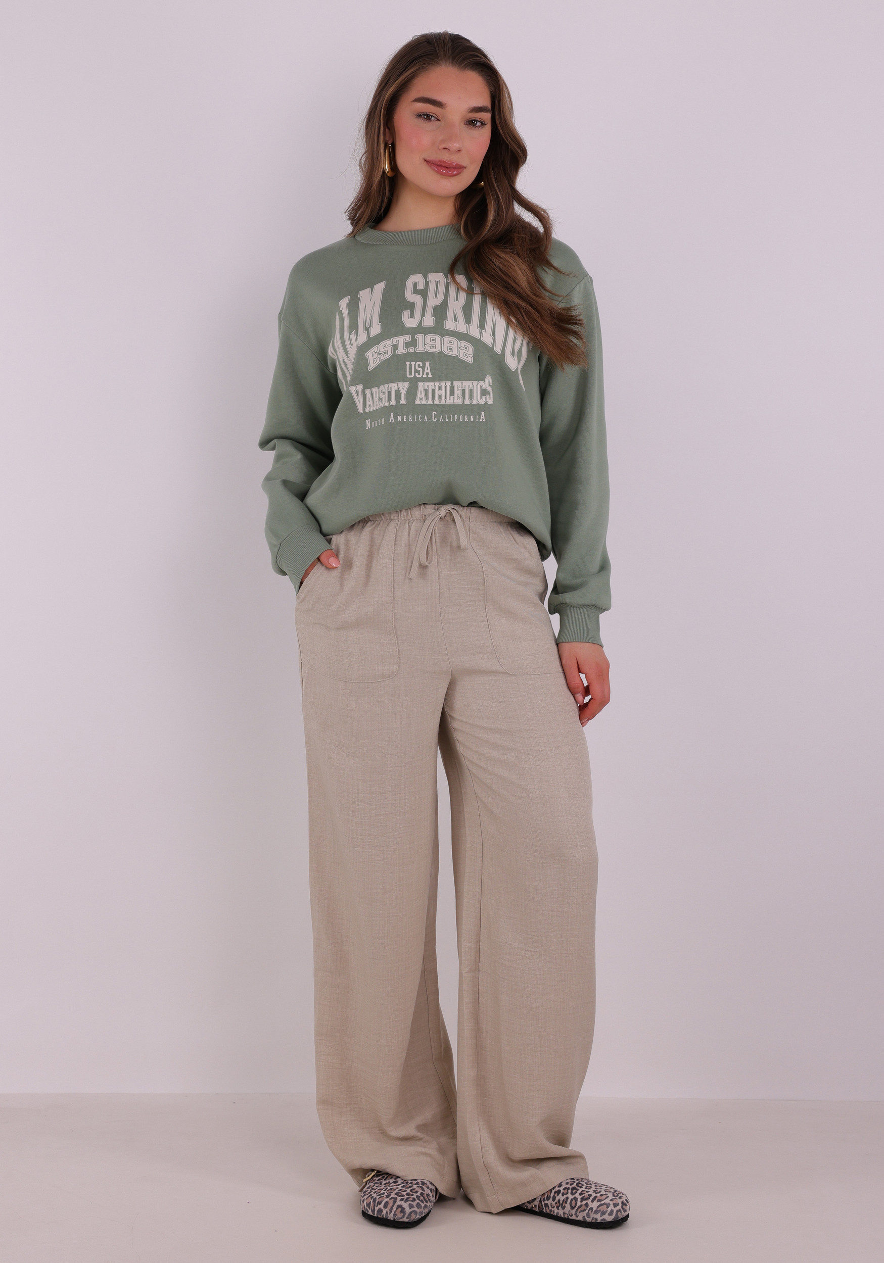 Vero moda Broek Melaney 10316385 Zand