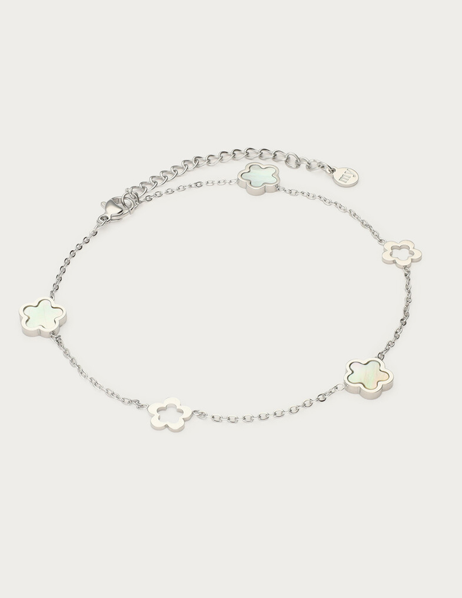 My Jewellery Enkelbandje met bloemen MJ12916 Zilver