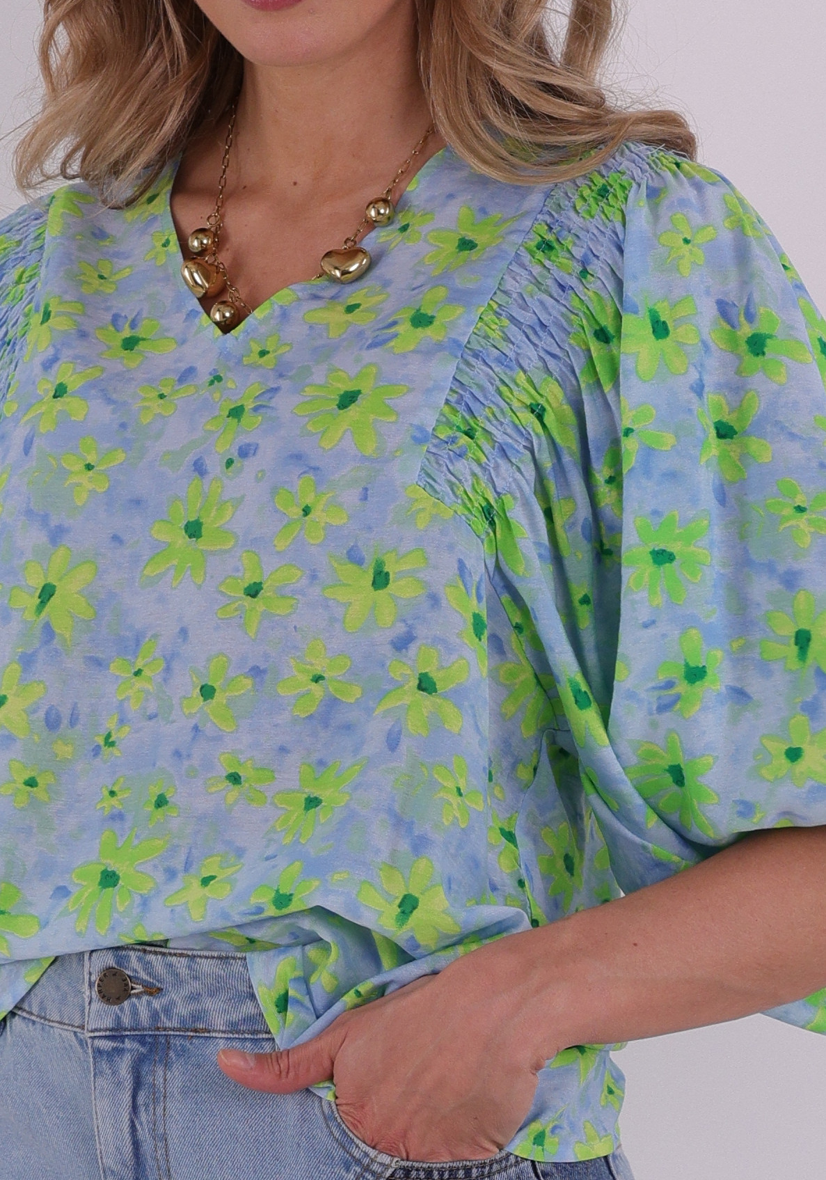 FREE|QUENT Blouse Jovi 208165 Licht blauw