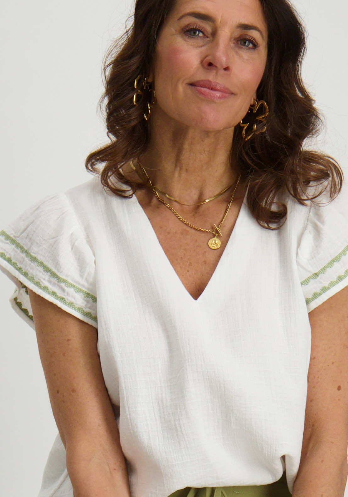 Vila Top Tovan 14104844 Wolwit-ecru