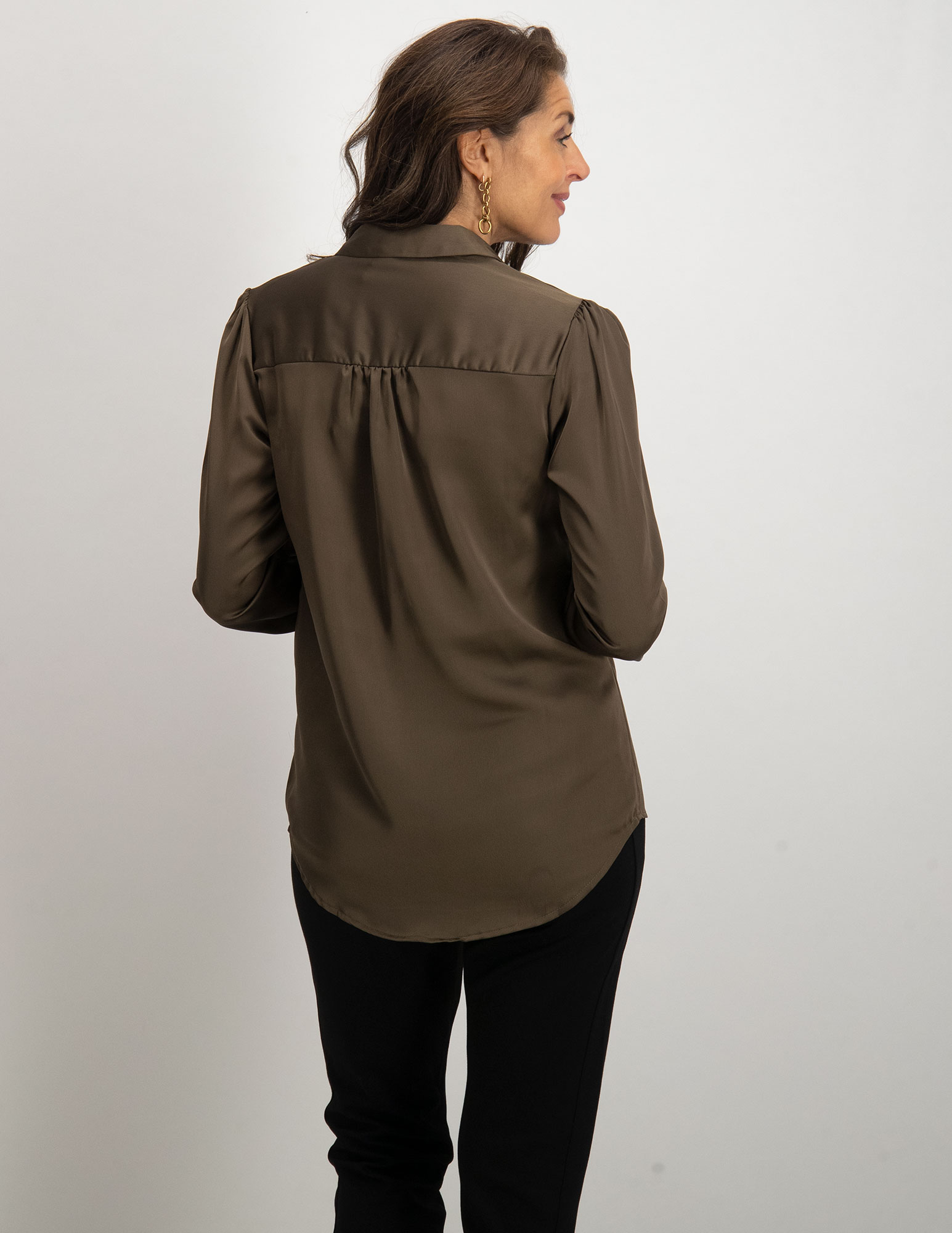 Vila Blouse Ellette Satin 14063320 Khaki