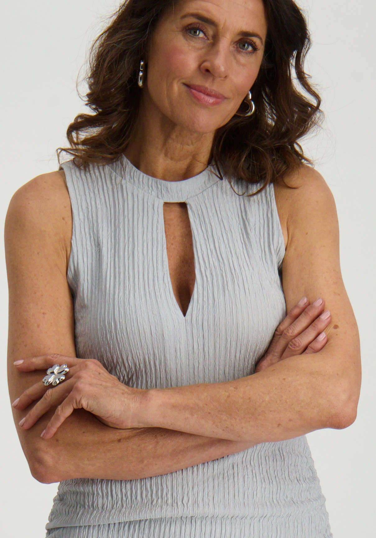 Aaiko BV Jurk ABBY PES 564 Zilver