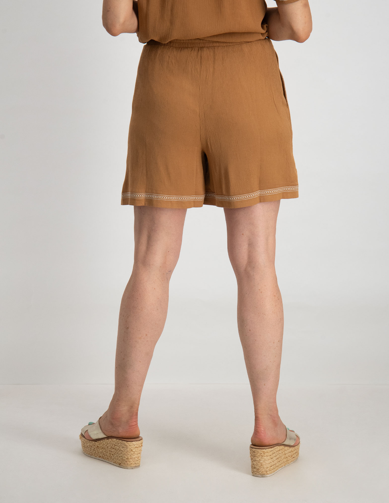 Vila Korte broek Michelle 14086471 Bruin