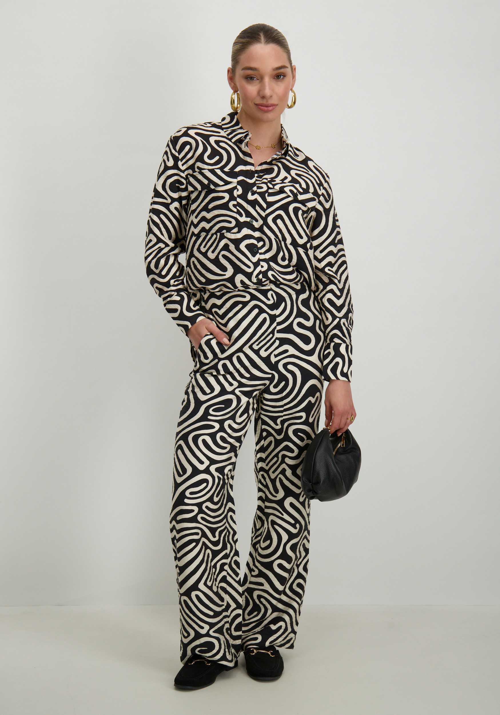 Vero moda Broek Vigdis 10323272 Zwart