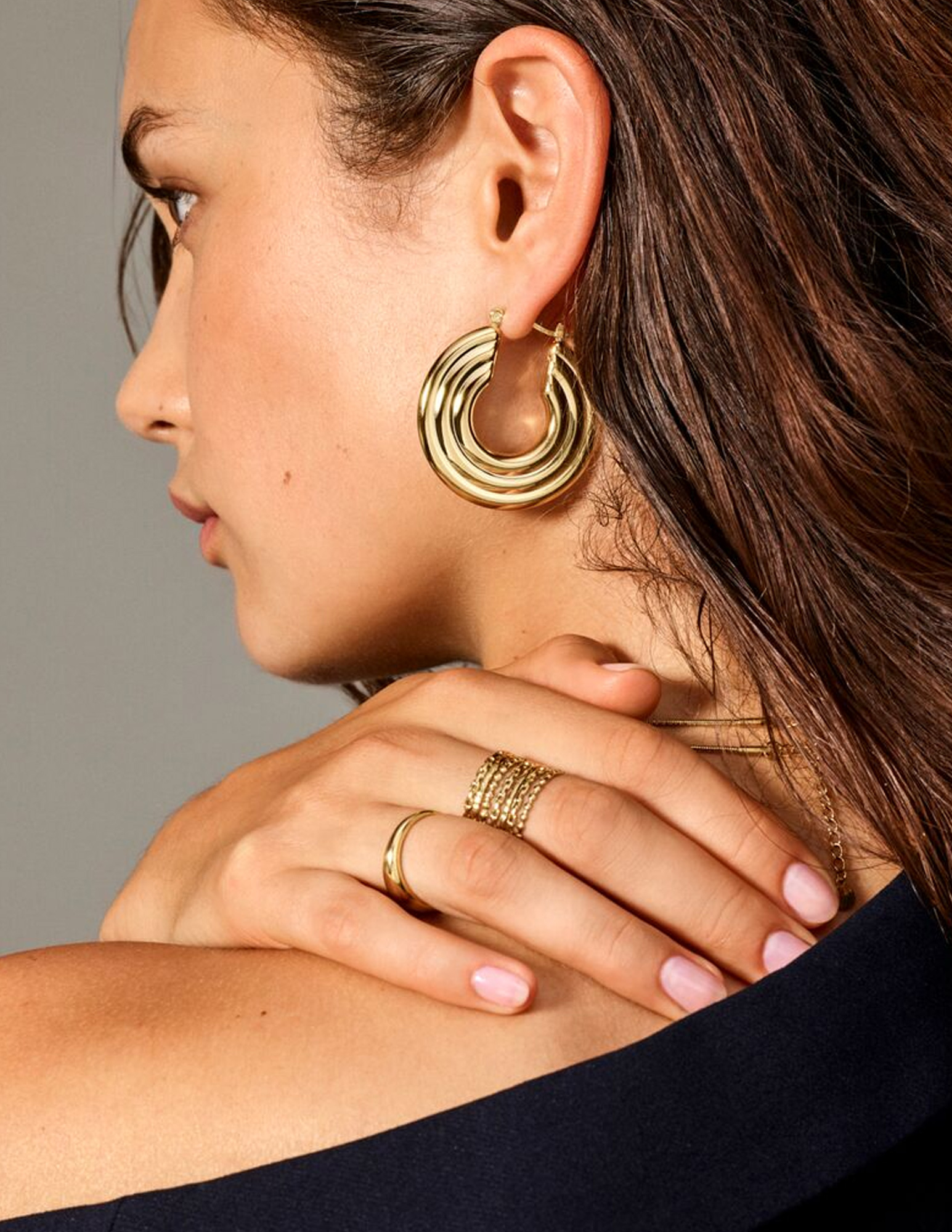 My Jewellery Bold oorringen met disc MJ11522 Goud