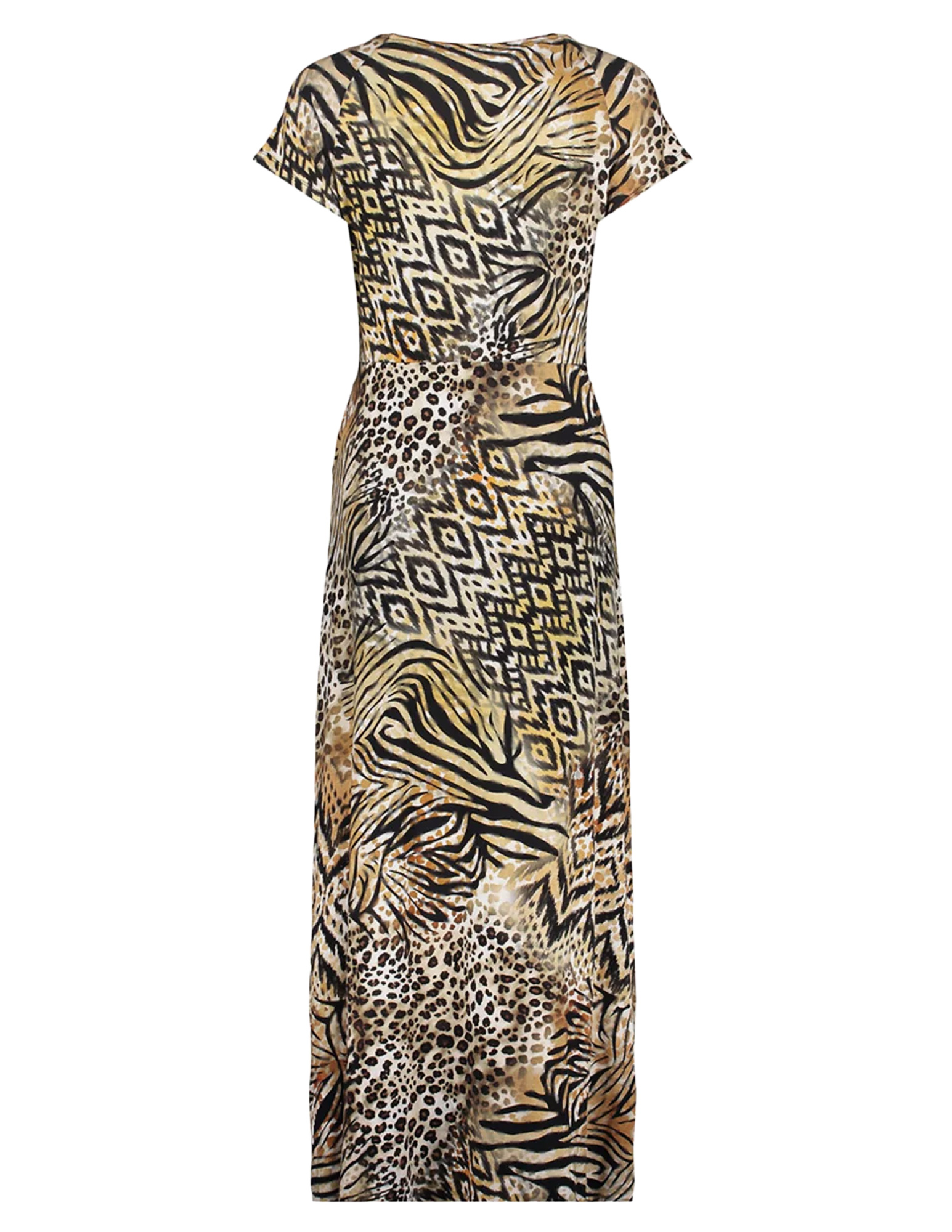 Geisha Maxi jurk all-over print 57364-60 JANE Donker bruin