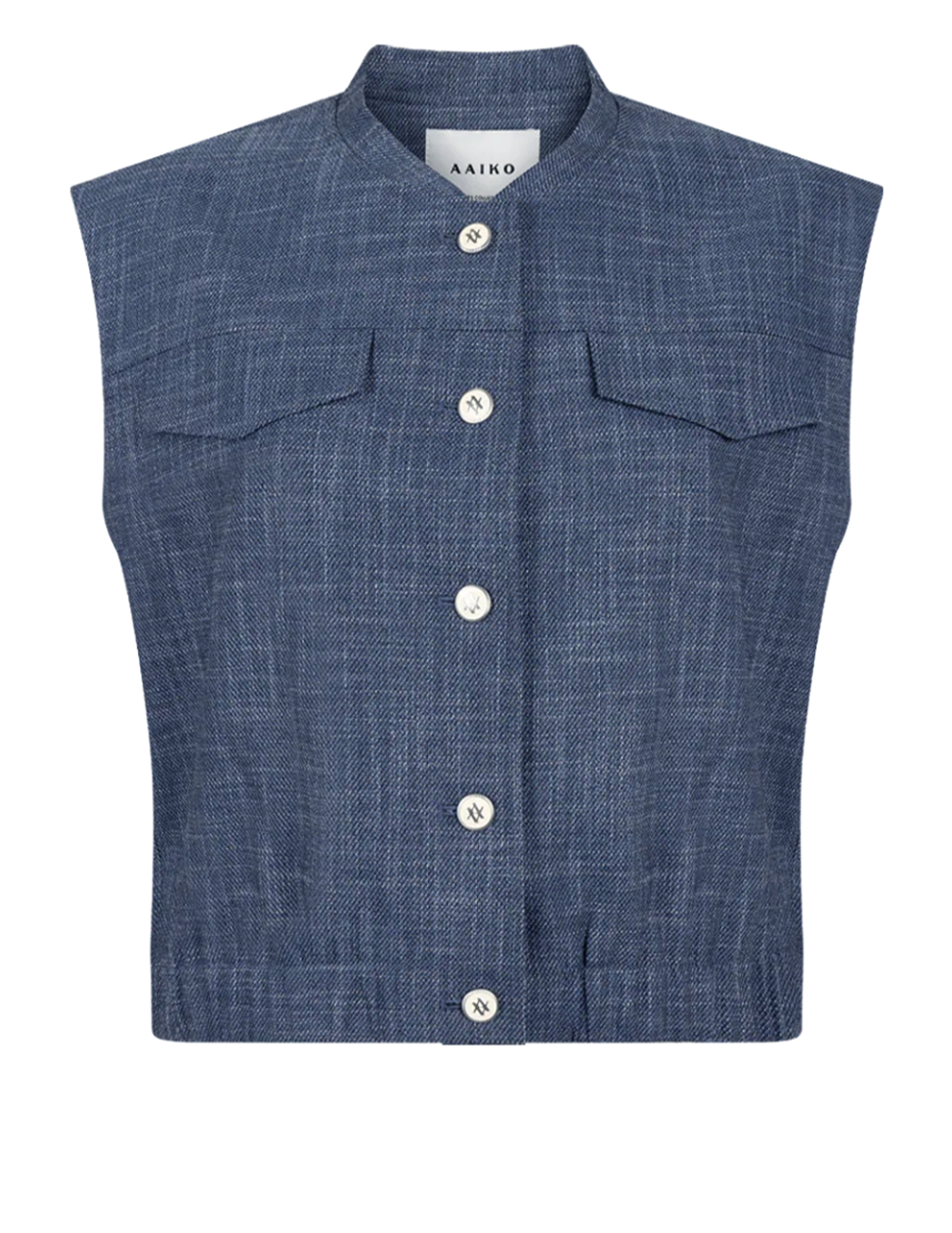 Aaiko BV Gilet Olivia Olivia denim vis 368 Jeans blauw
