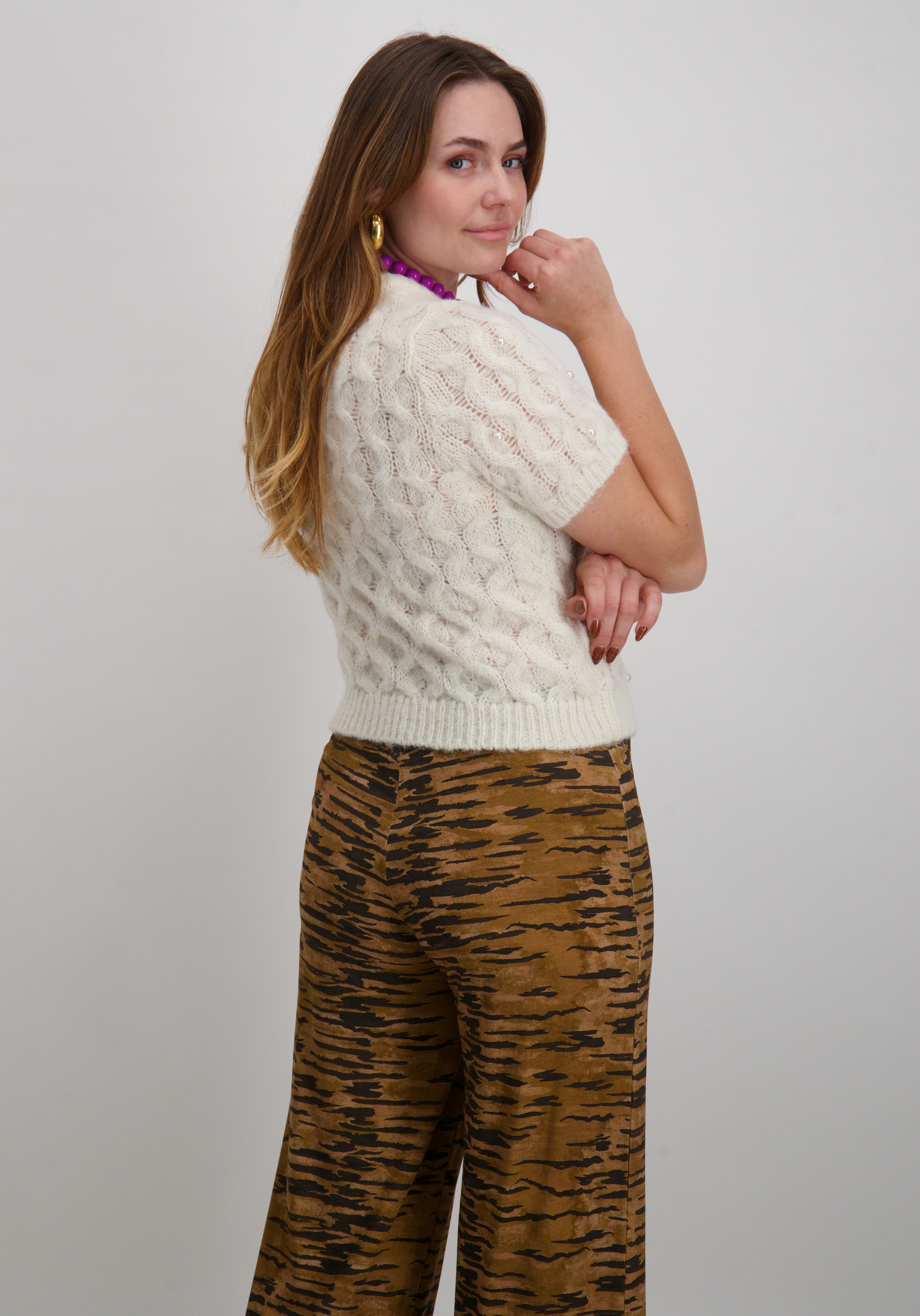 Vero moda Trui Catania pearl 10341700 Wolwit-ecru