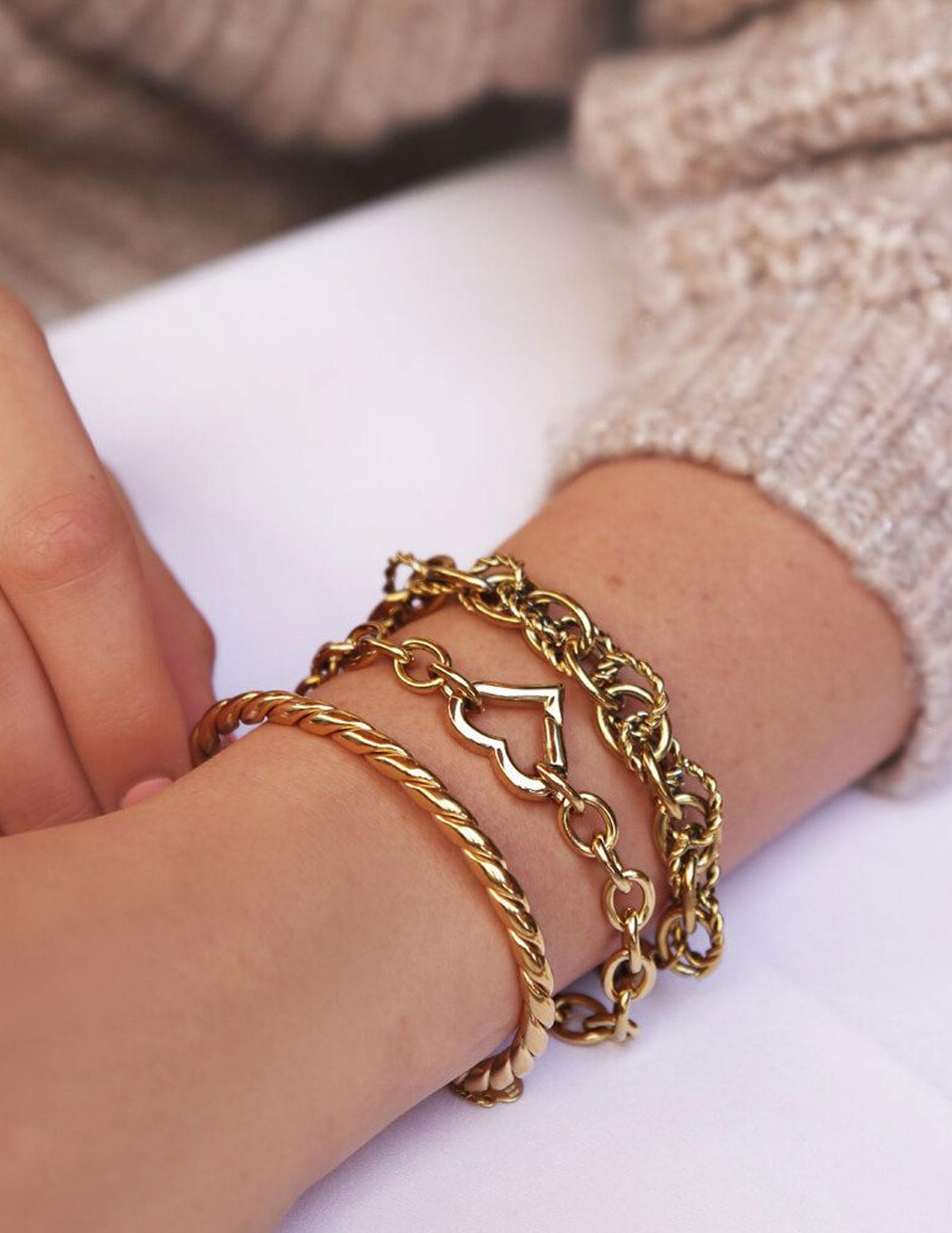 My Jewellery Schakelarmband met hart MJ04069 Goud