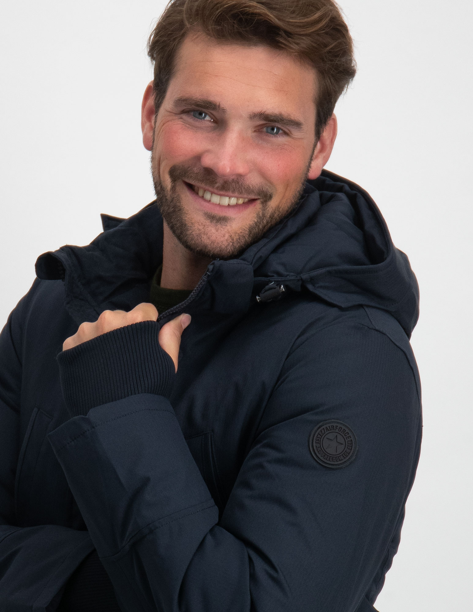 AIRFORCE Winterjas slimfit parka HRM0486 Donker blauw