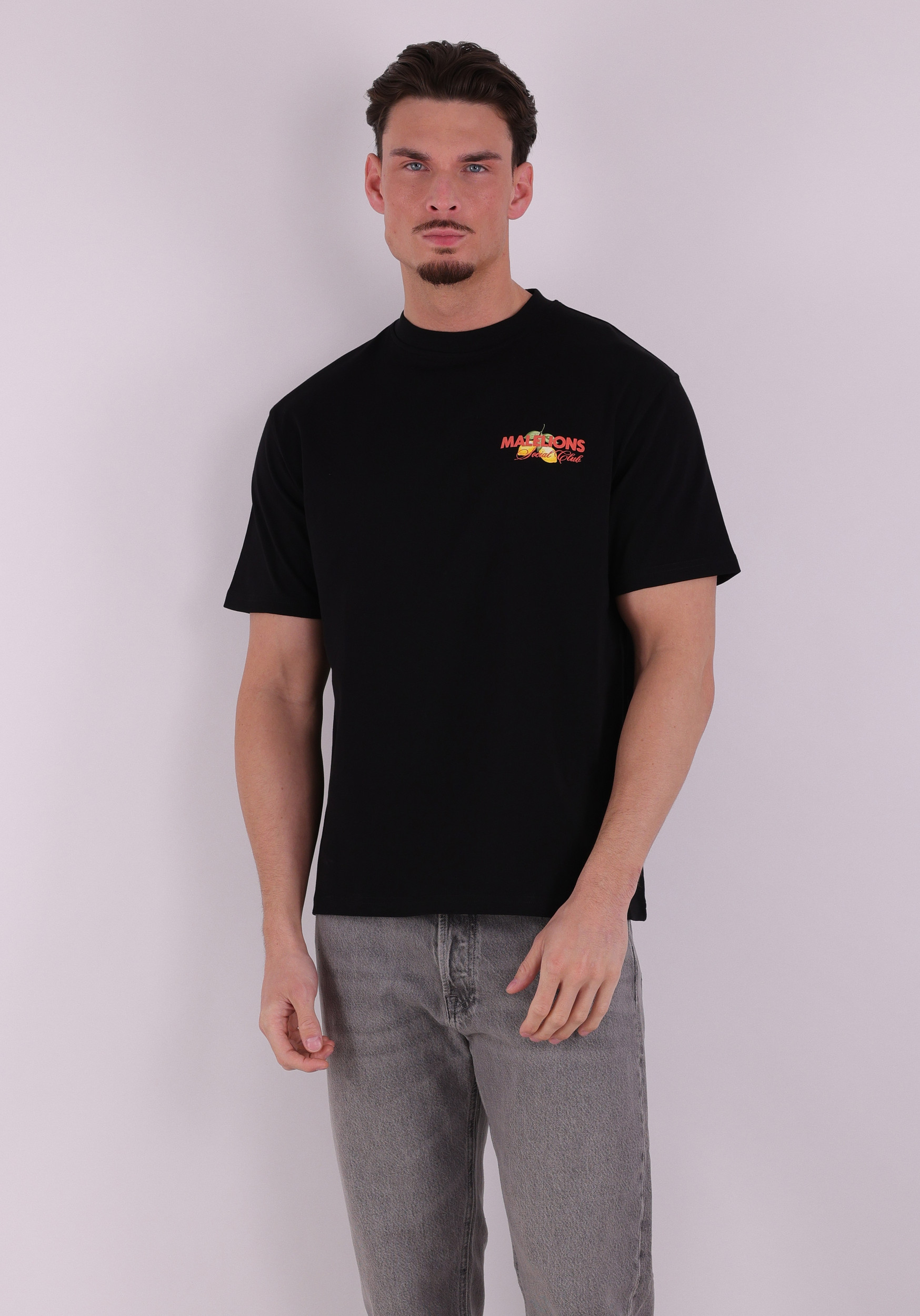 Malelions T-shirt Limone di capri MMC30026031 Zwart