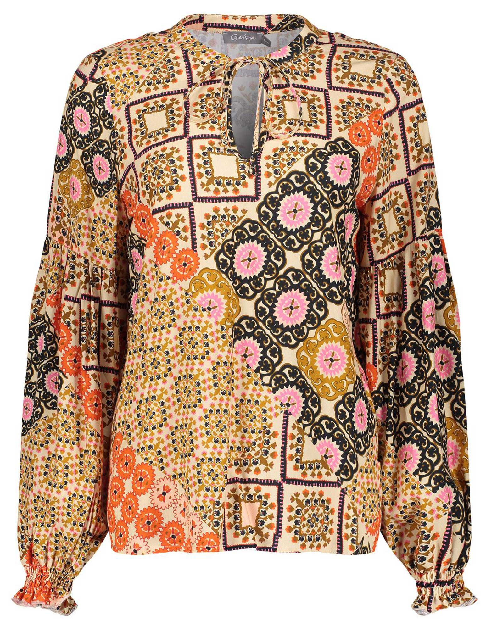 Geisha Blouse all-over print 43248-20 Zand