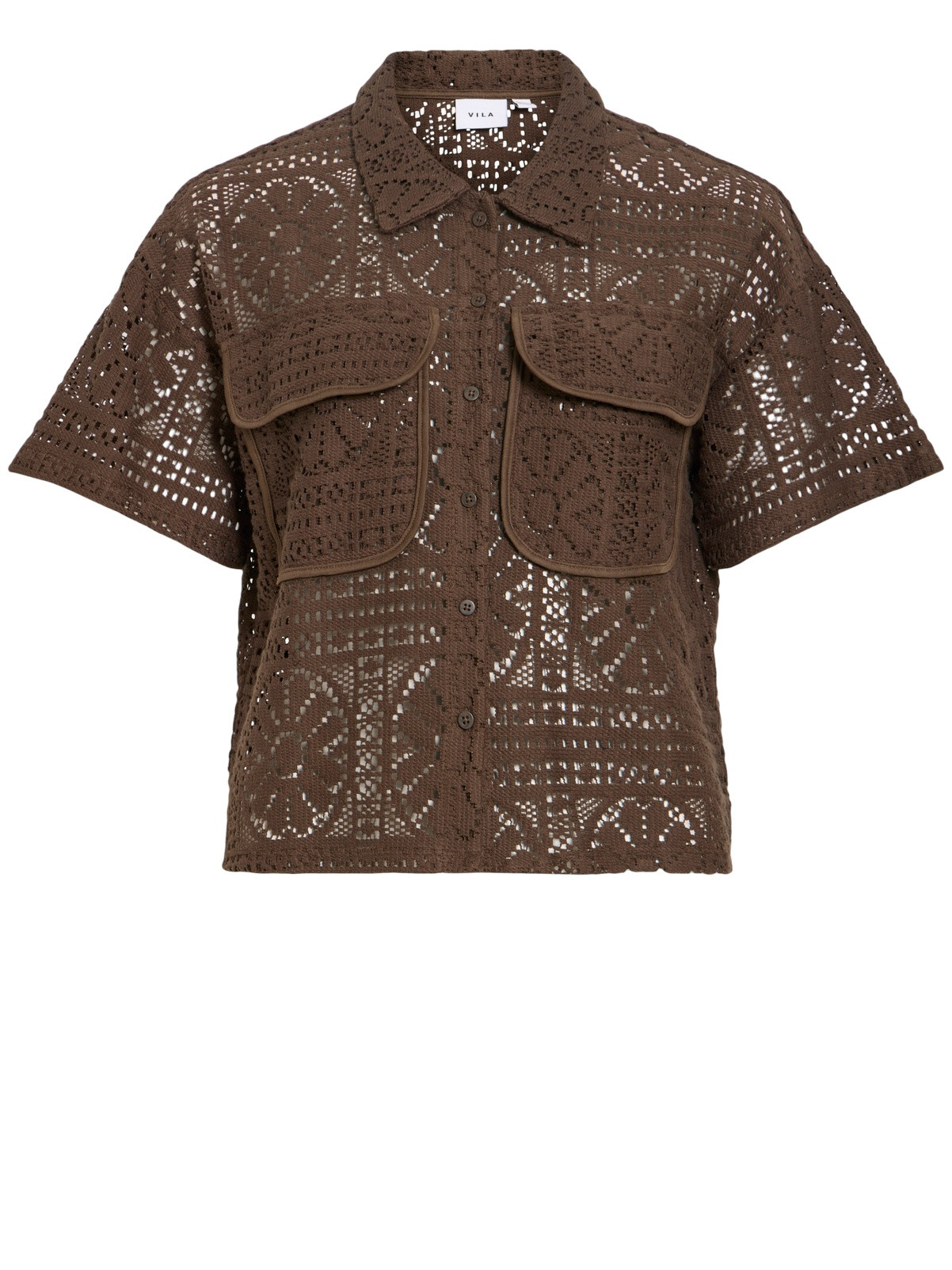 Vila Blouse Merinda 14114089 Bruin