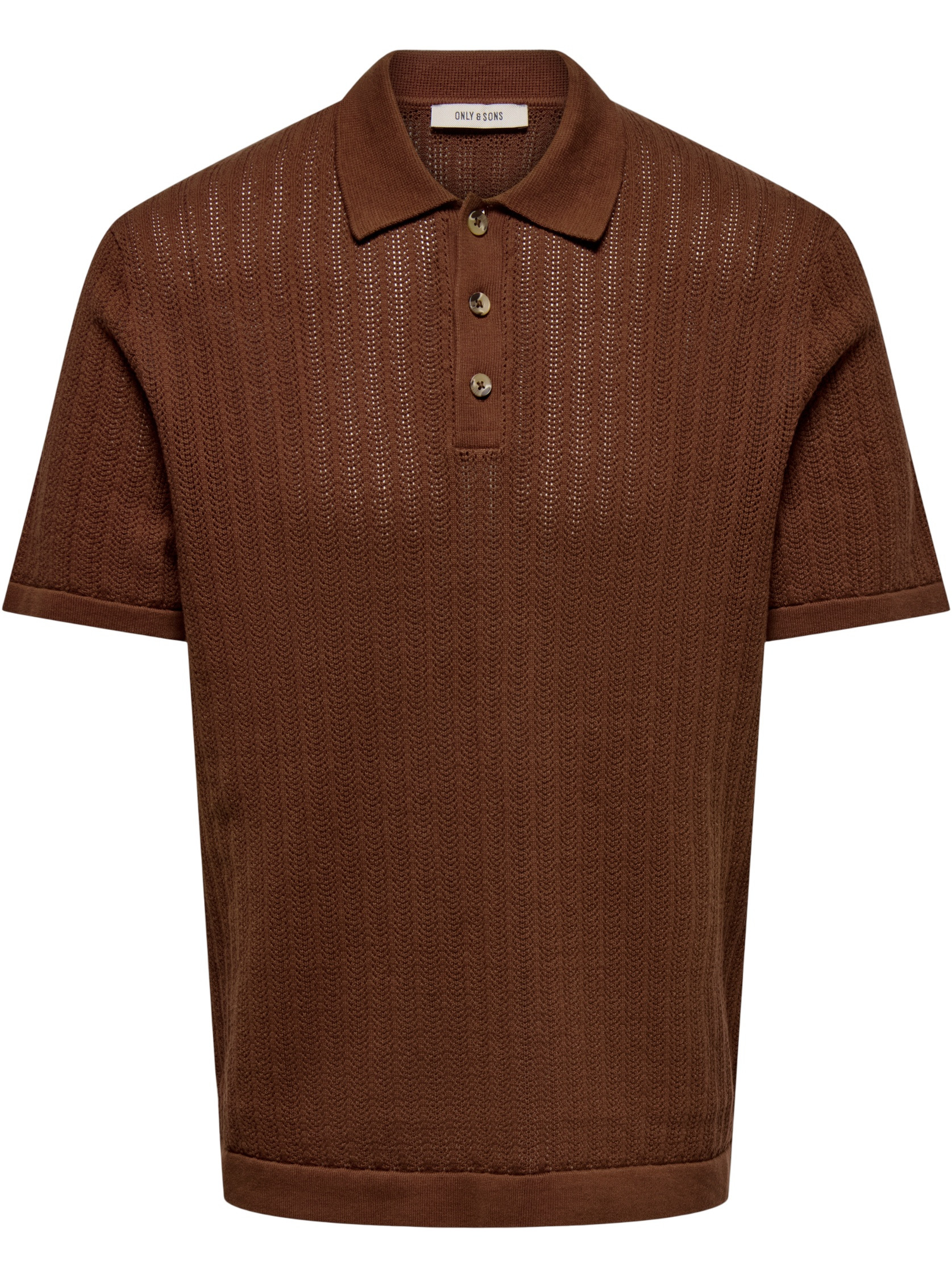 ONLY & SONS Polo Moon 22032760 Midden bruin